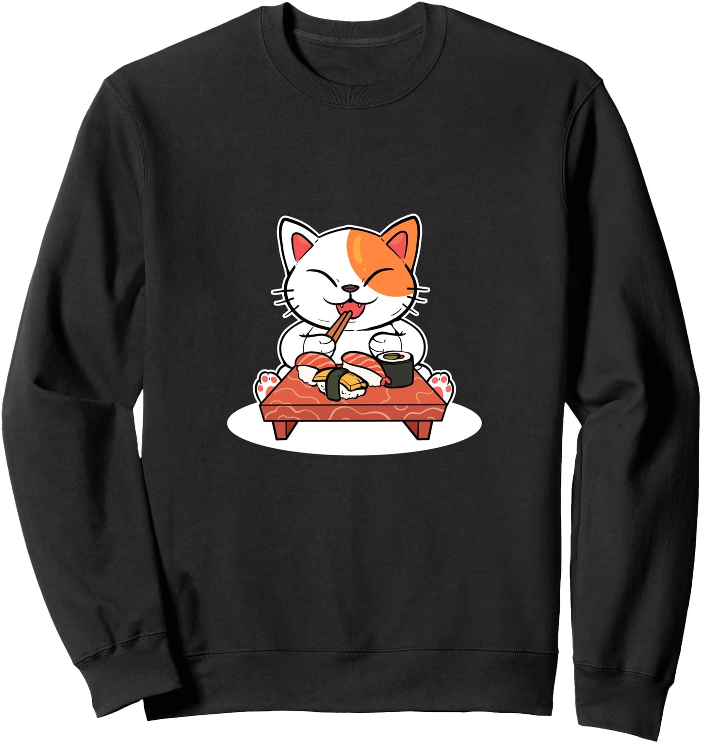 Sushi Cat Anime Figure Manga Japanese Noodles Ramen Sweatshirt