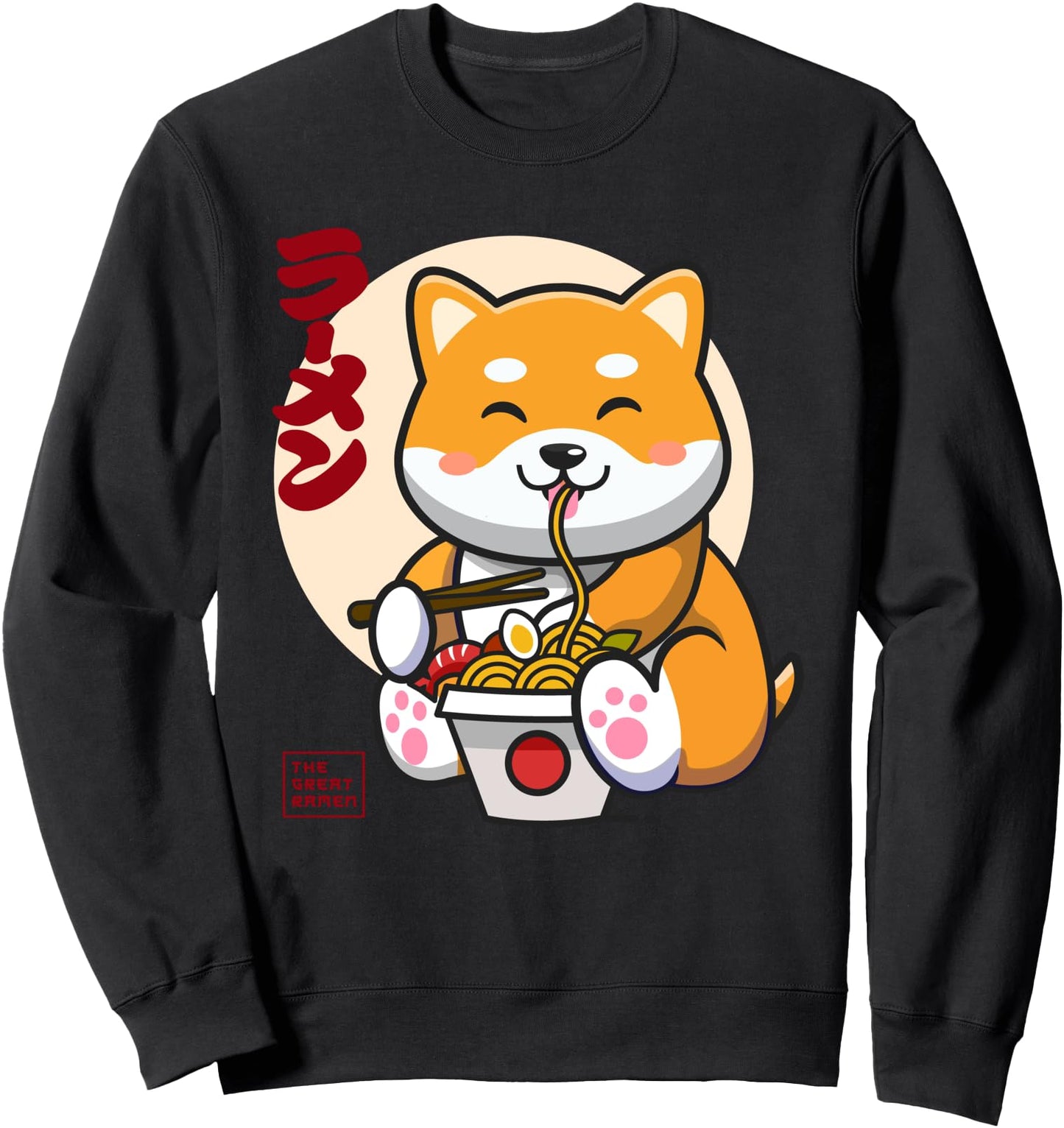Shiba Inu Shirt, Kawaii Anime Shiba Inu, Japanese Ramen Sweatshirt