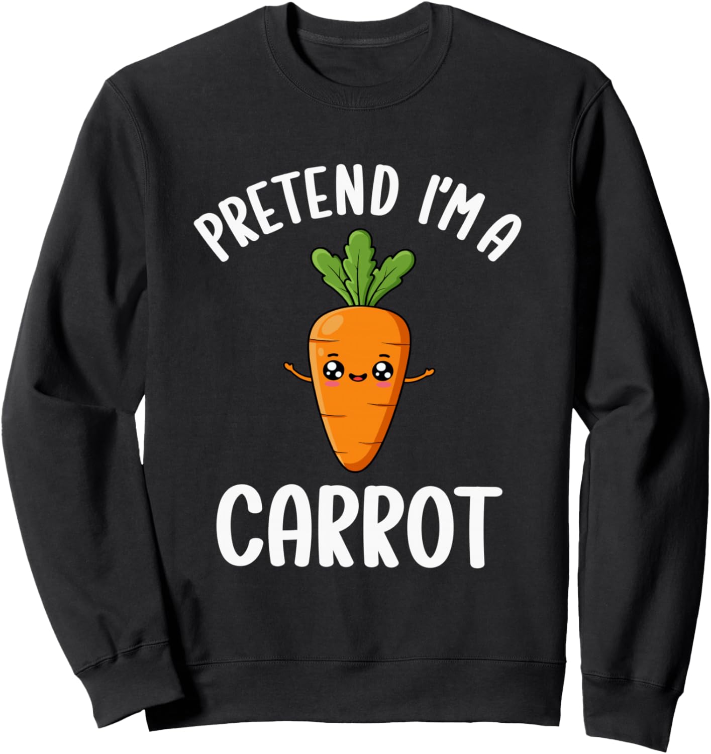 Pretend I'm A Carrot Kids Funny Carrot Halloween Costume Sweatshirt