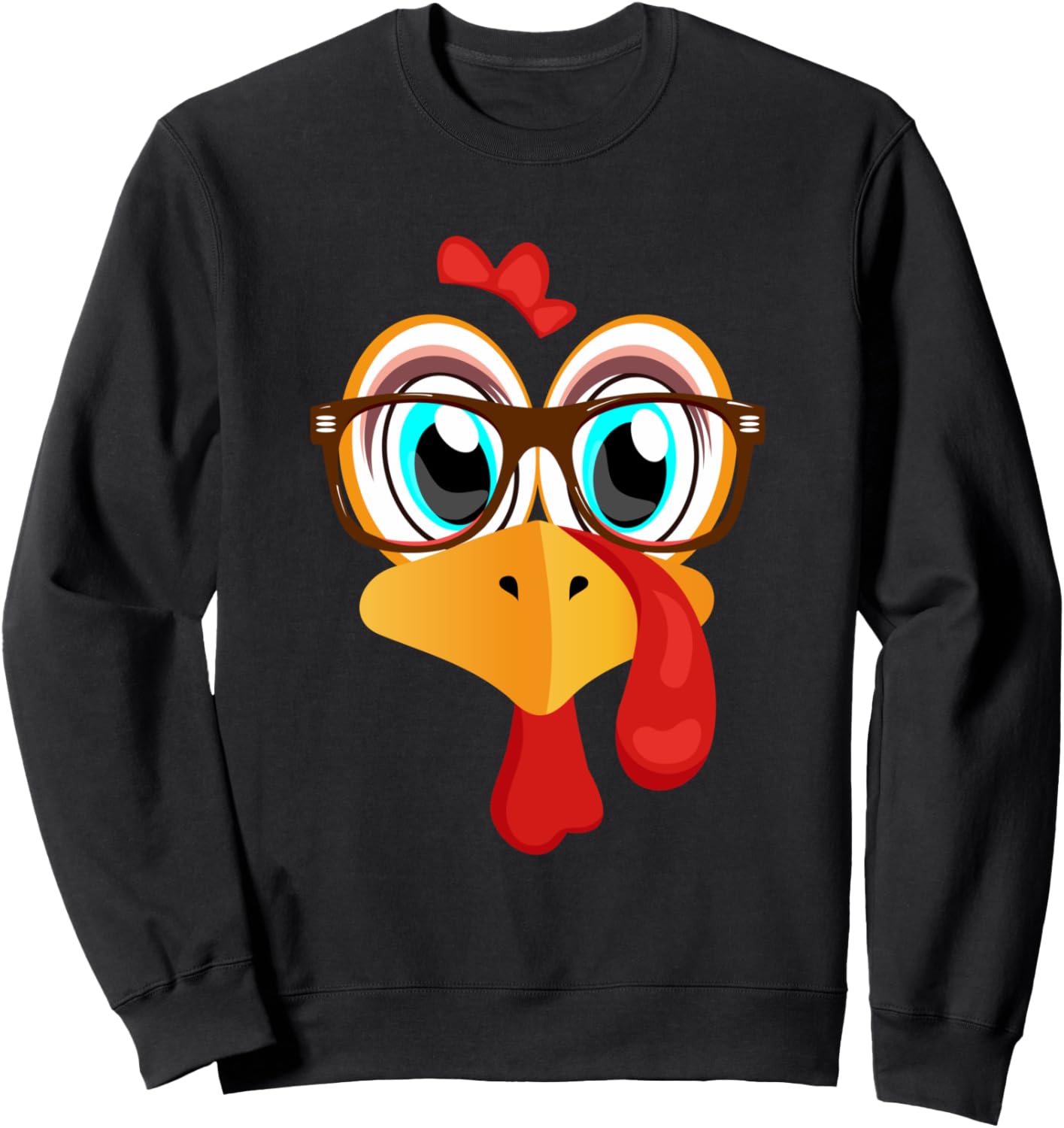Turkey Face Thanksgiving Family Matching Costume Sweatshirt