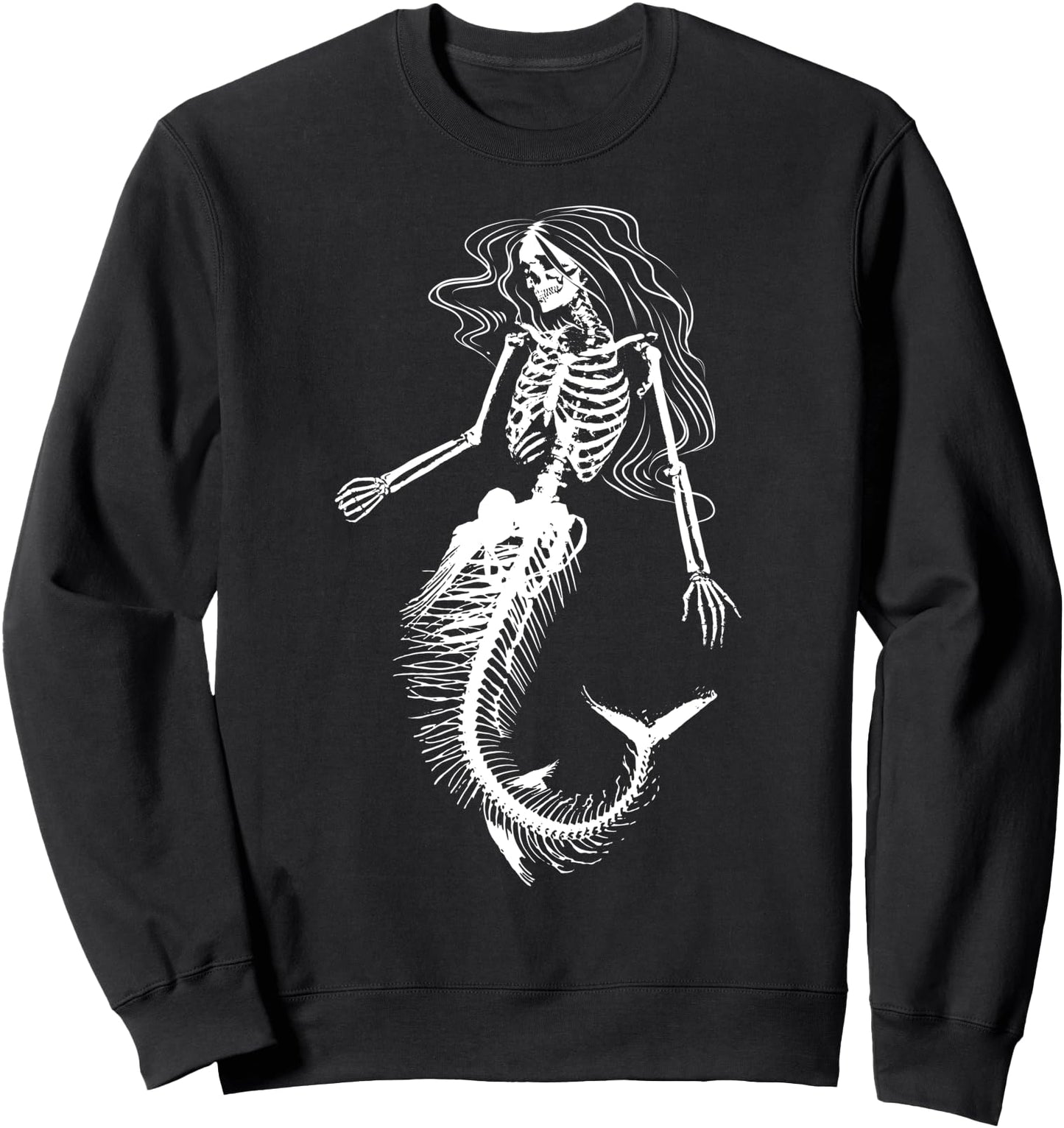 Funny Halloween Mermaid Skeleton Gift Cool Scary DIY Costume Sweatshirt