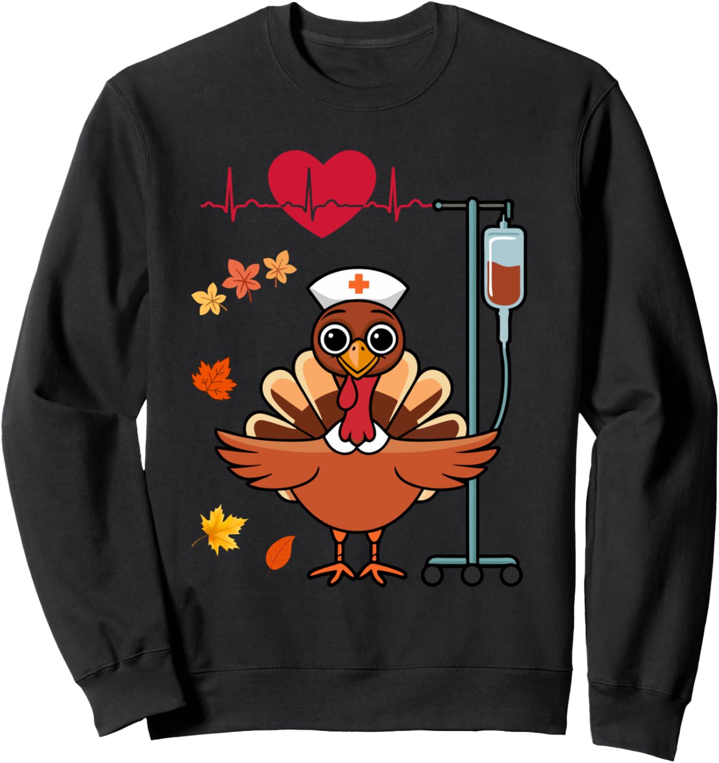 Thanksgiving Nurse Turkey RN ICU ER NICU Nurse Crew Women Sweatshirt