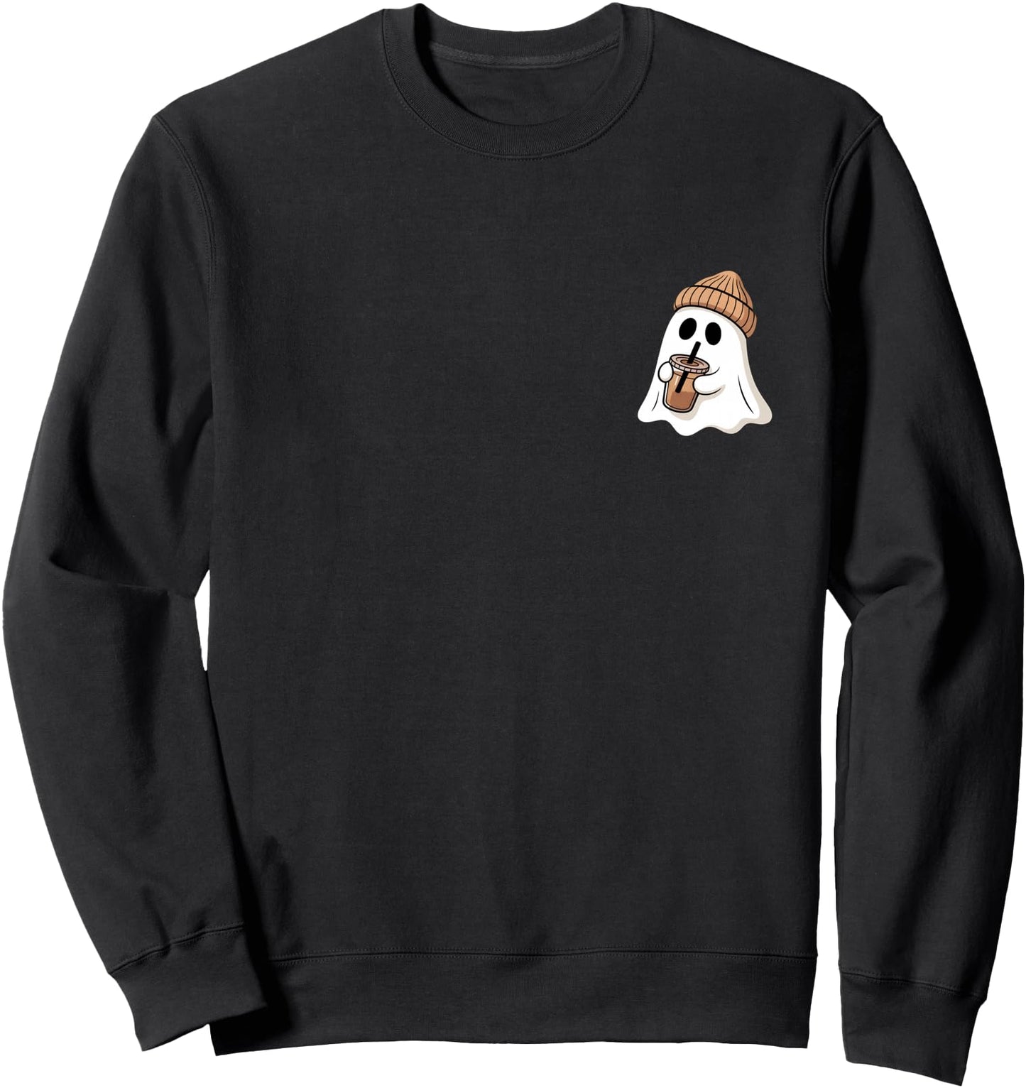 Spooky Season Cute Retro Ghost Ice Coffee Halloween Costume Sweatshirt