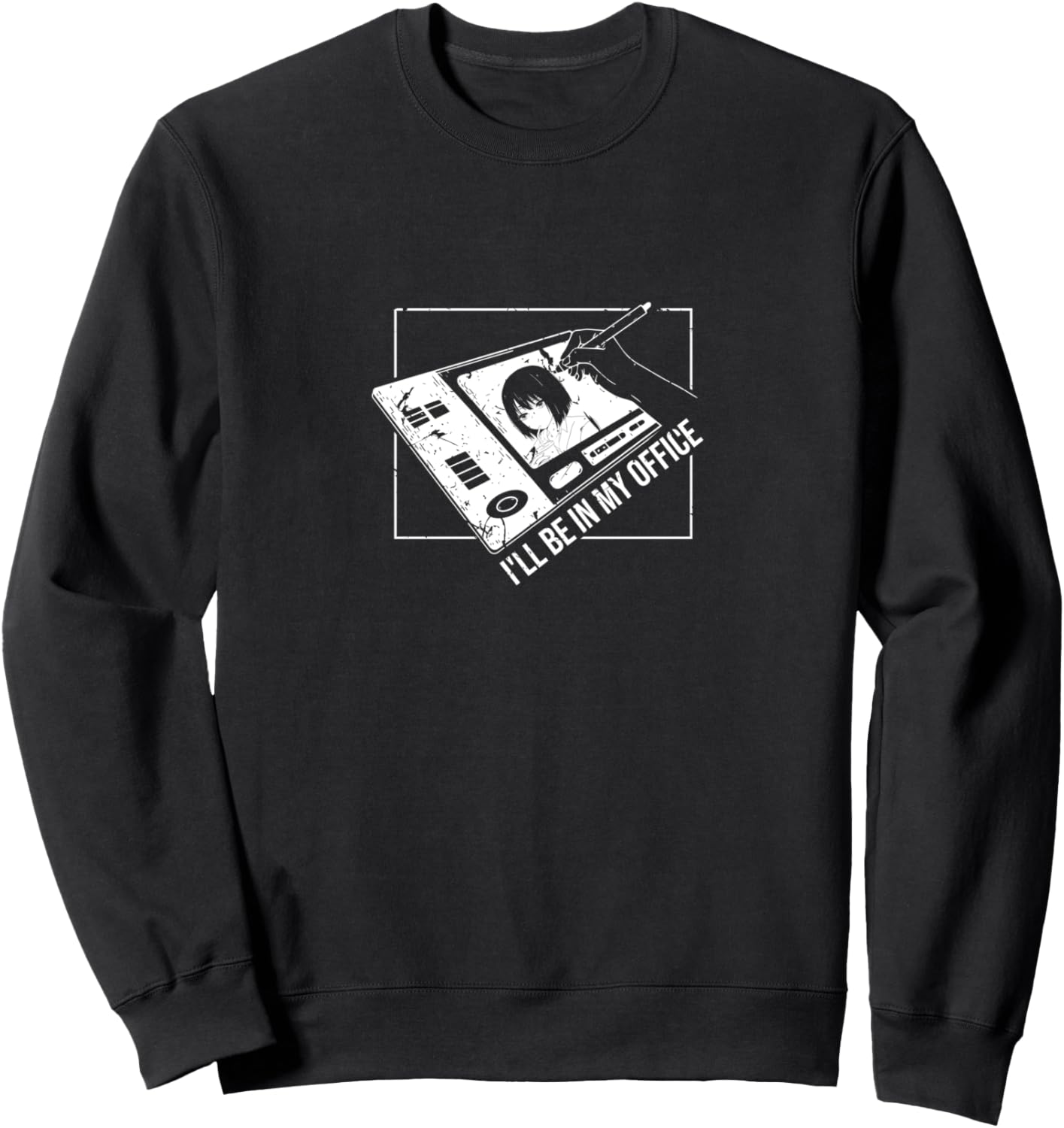 I'll be in my office aesthetic anime drawer Sweatshirt