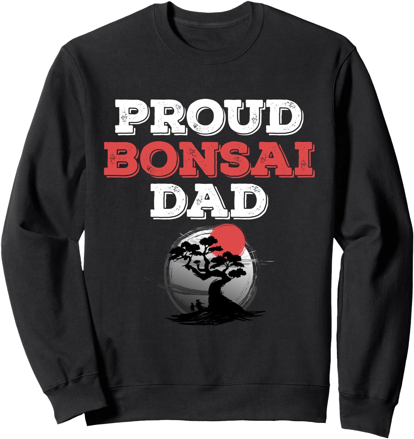 Bonsai Dad Tree Sunset Miniature Plants Trees Japanese Sweatshirt