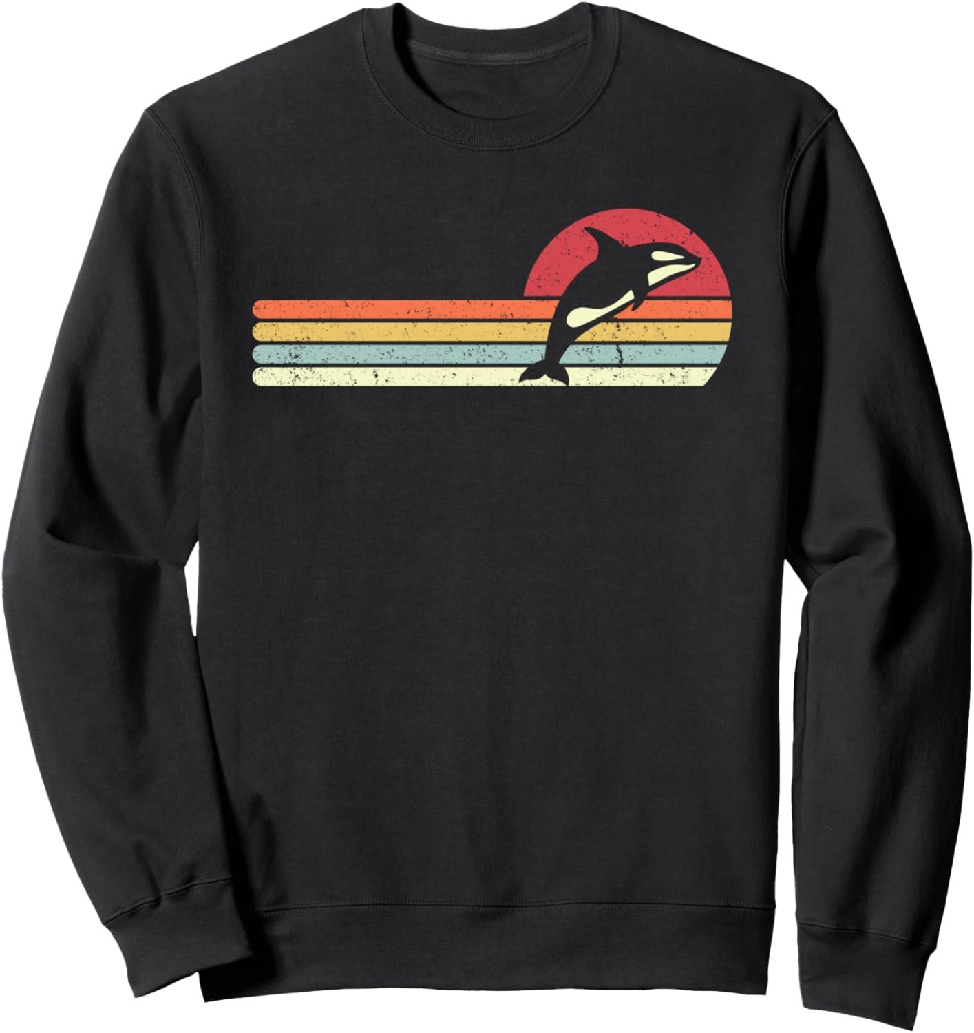 Orca, Retro Killer Whale Sweatshirt