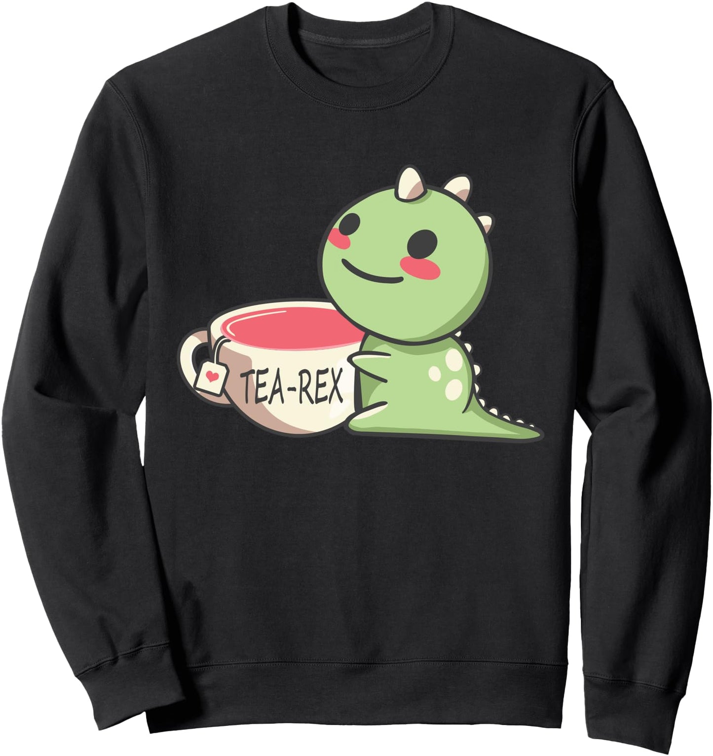 Tea Rex - Dinosaur drinking Cup of Tea for Tea Lovers Sweatshirt