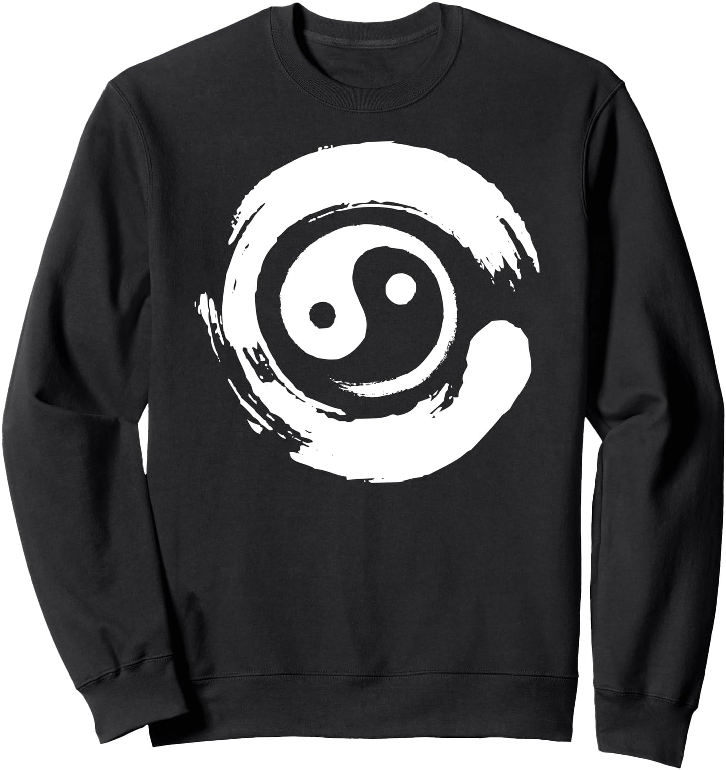Yin Yang Symbol in Enso Circle Japanese Zen Gift Sweatshirt