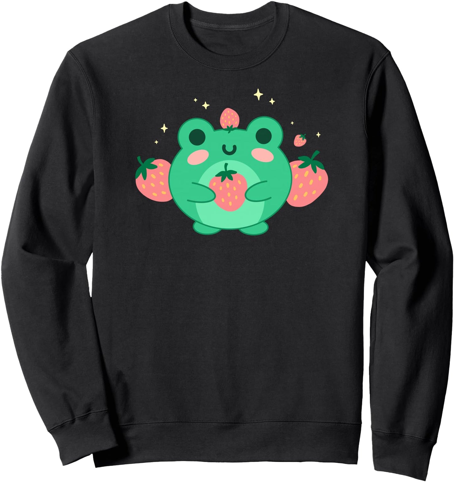 Kawaii Strawberry Frog Cute Retro Japanese Aesthetic Sweatshirt