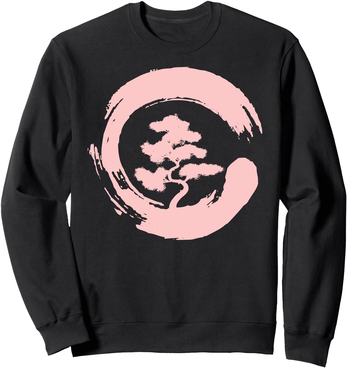 Bonsai Tree in Enso Circle Japanese Zen gift Sweatshirt