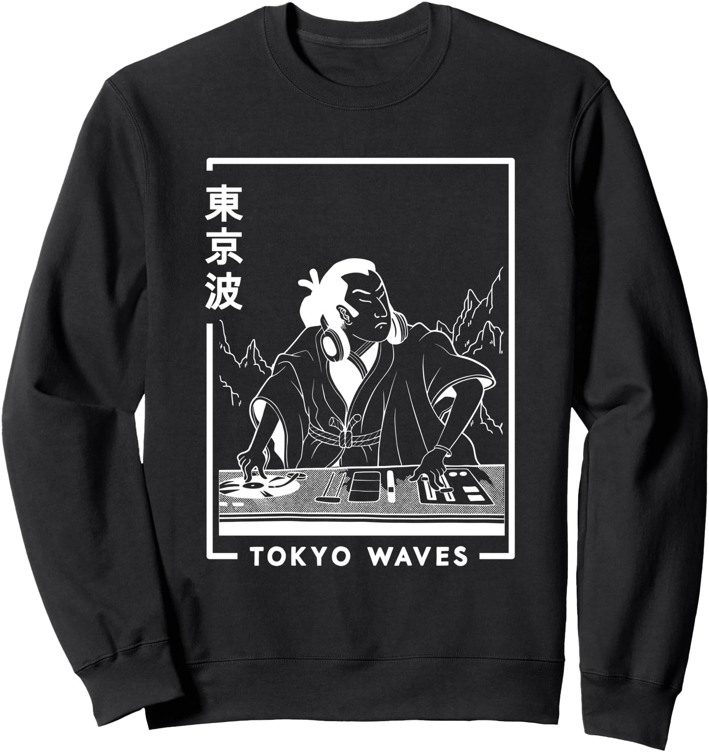 Samurai DJ Japanese Futurism Minimalistic Japan Art Sweatshirt