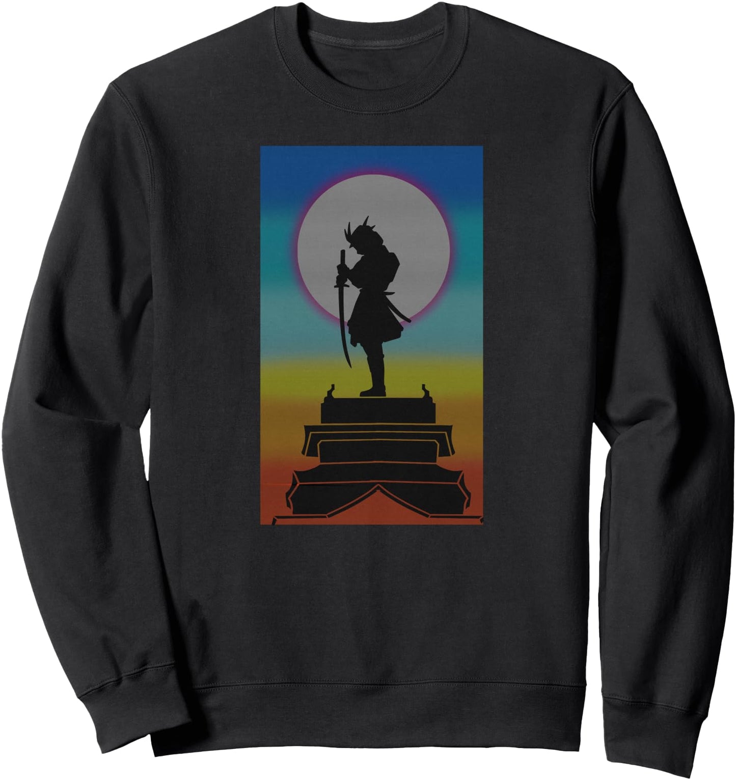 Retro Moon Ronin Japanese Samurai Sweatshirt