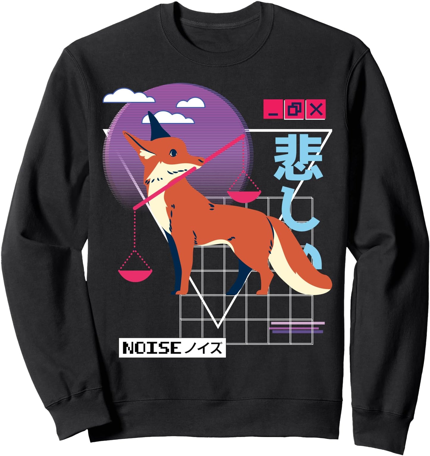 Vaporwave Kawaii Aesthetic Japanese Korean Fox Sweatshirt