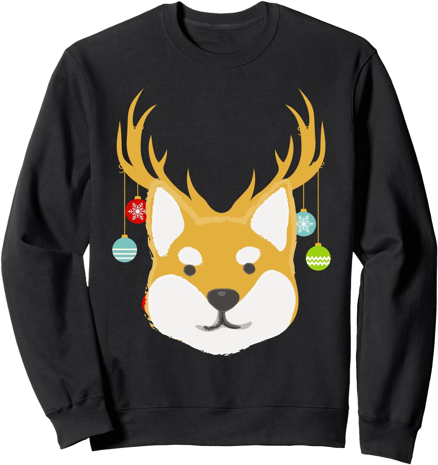 Ugly Christmas Shiba Inu Reindeer Japanese Kawaii Sweatshirt