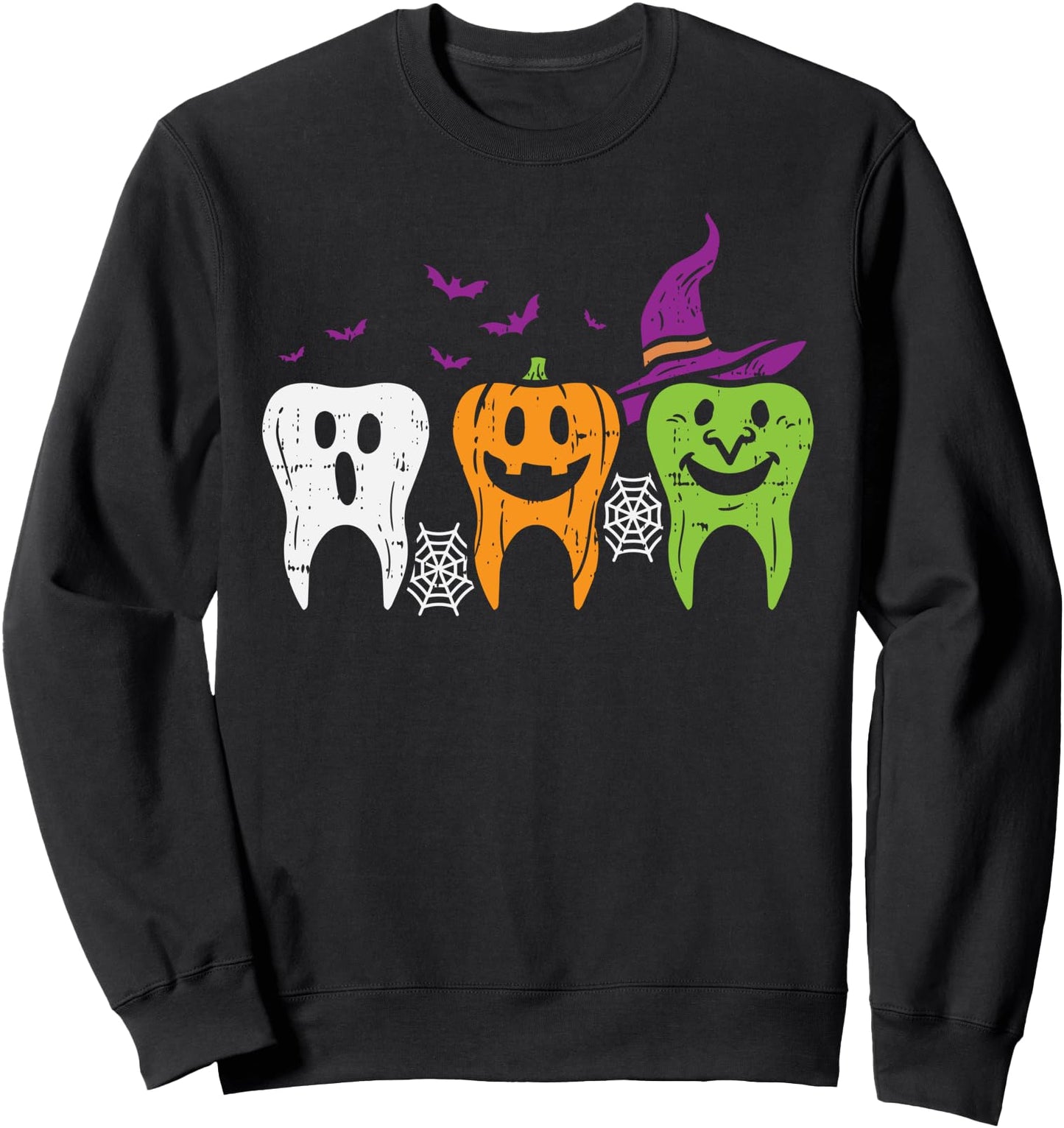 Teeth Ghost Pumpkin Witch Cute Dental Halloween Dentist Gift Sweatshirt