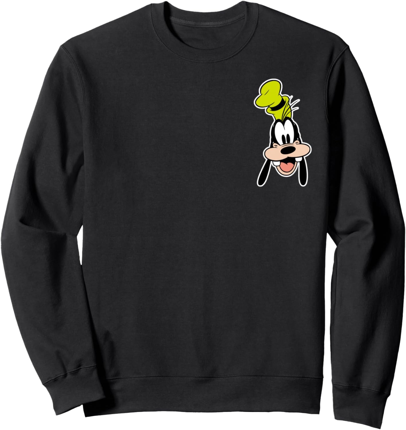 Disney Mickey And Friends Goofy Face Small Pocket Logo Sweatshirt
