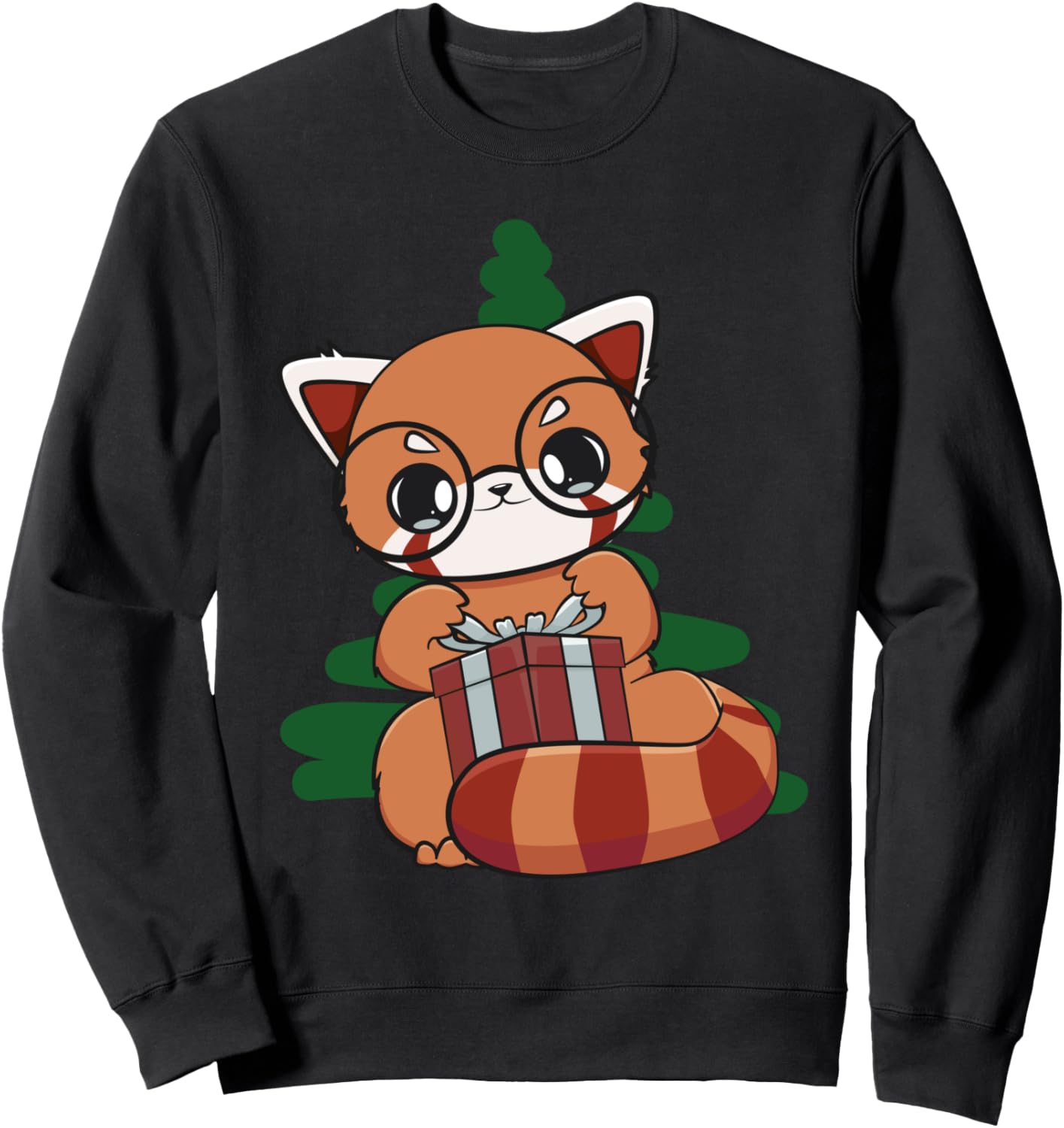 Cute Christmas Red Panda Kawaii Japanese Anime Manga Santa Sweatshirt