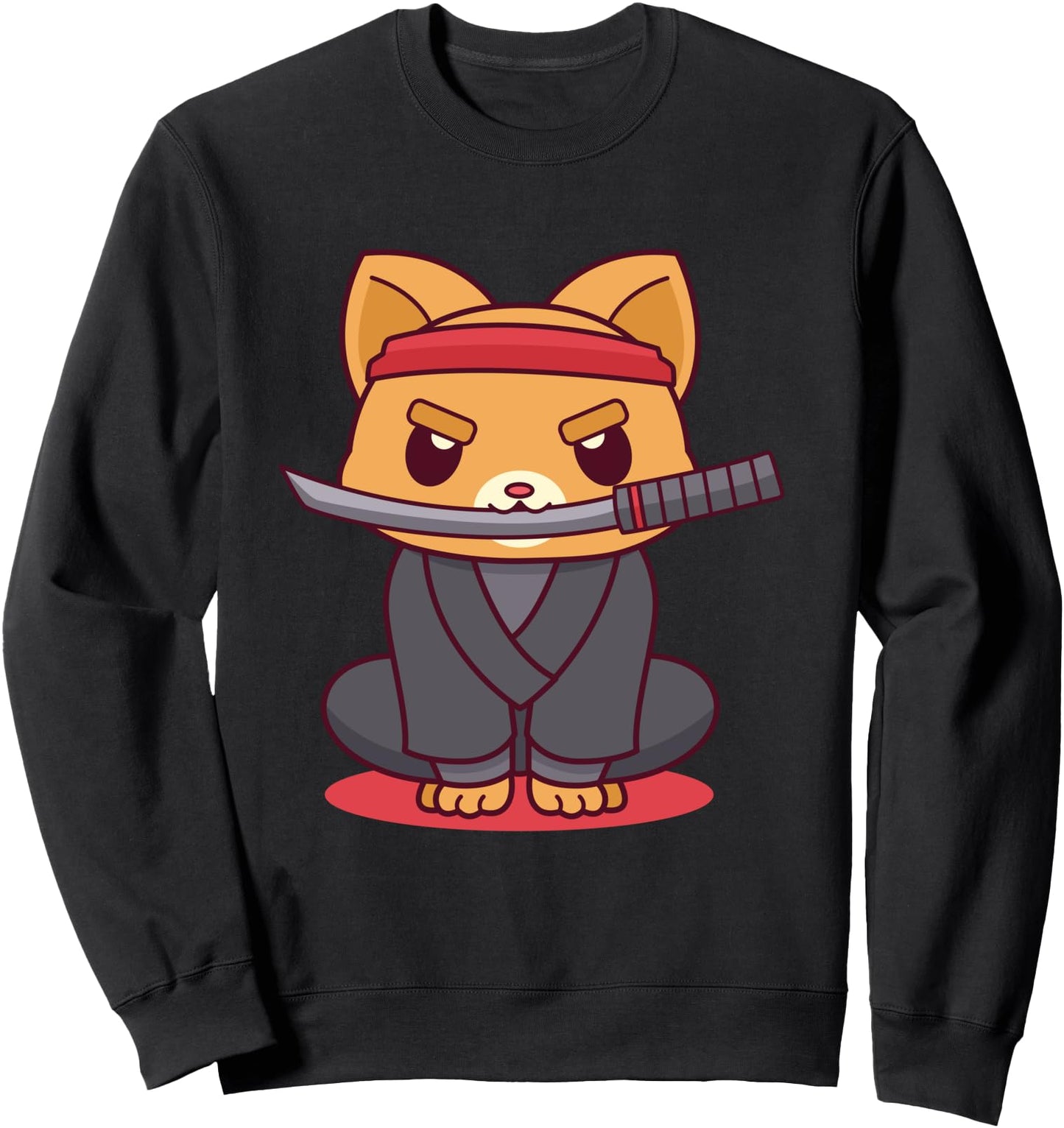 Kawaii Samurai Ninja Cat - Japanese Sweatshirt