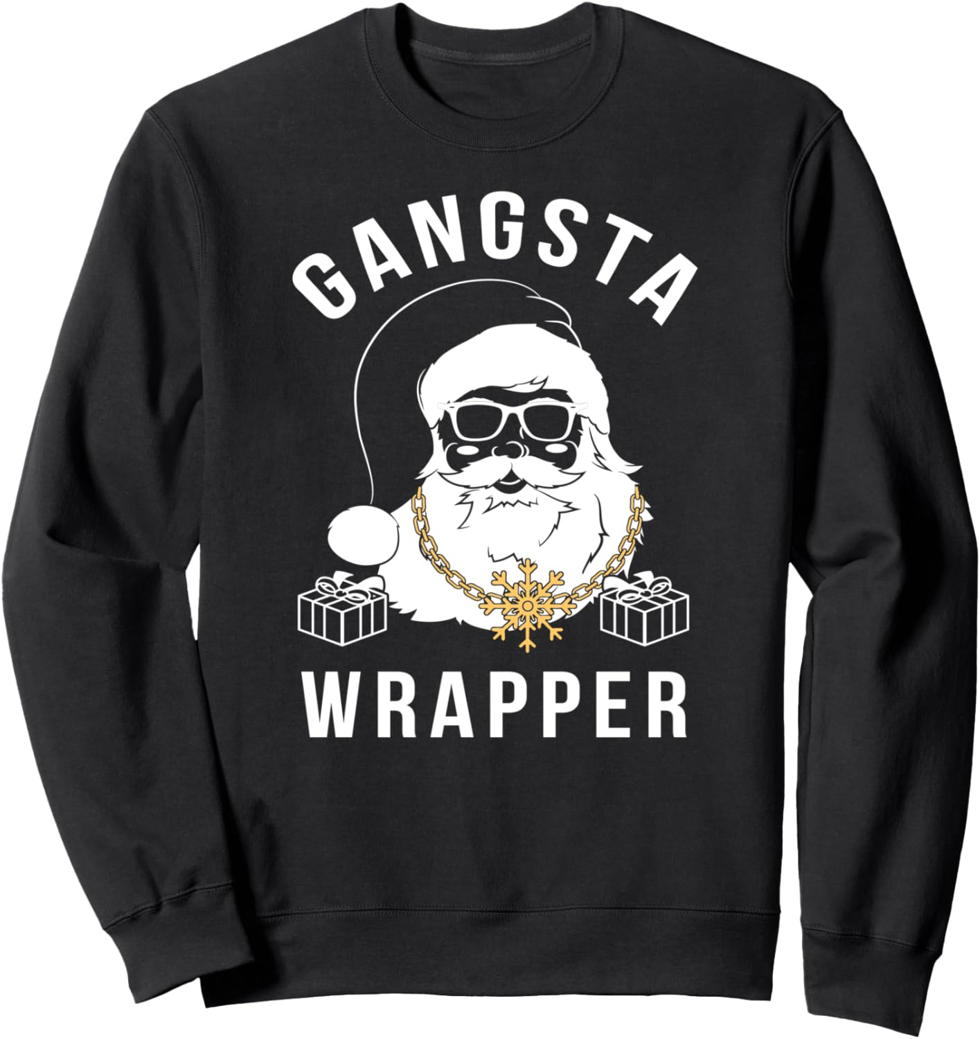 Gangsta Wrapper Gangster Santa Funny Christmas Sweatshirt