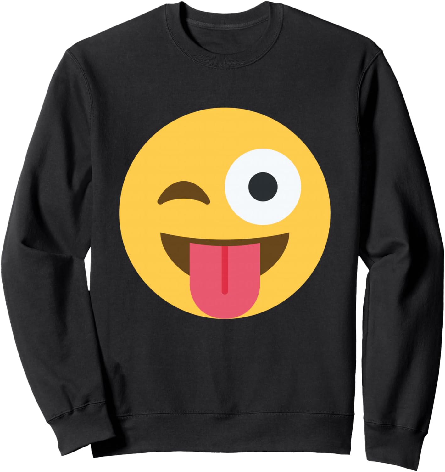 Emoticon winking face with tongue Sweatshirt