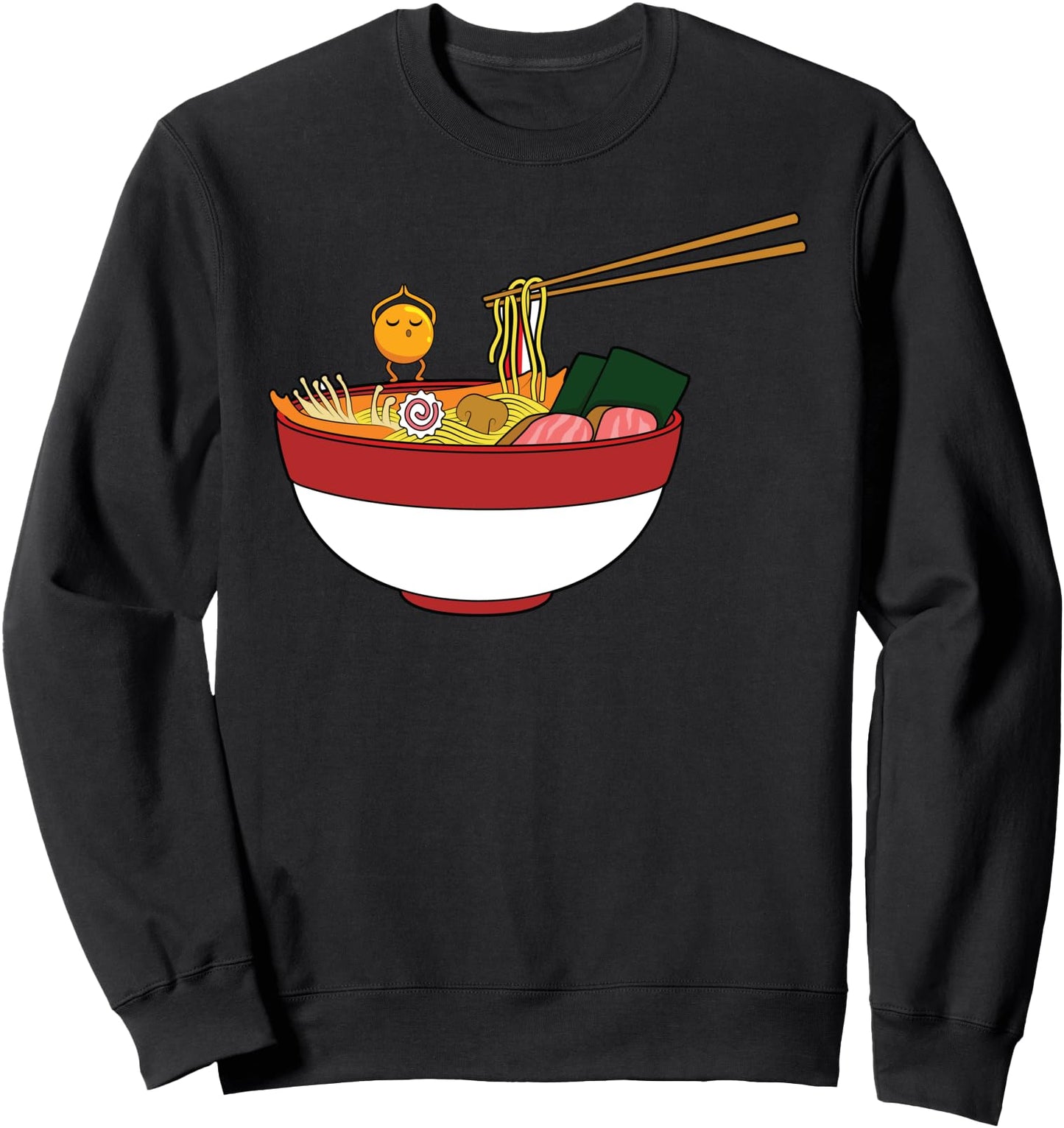 Egg Jumping In Ramen Soup Japanese Anime Sweatshirt