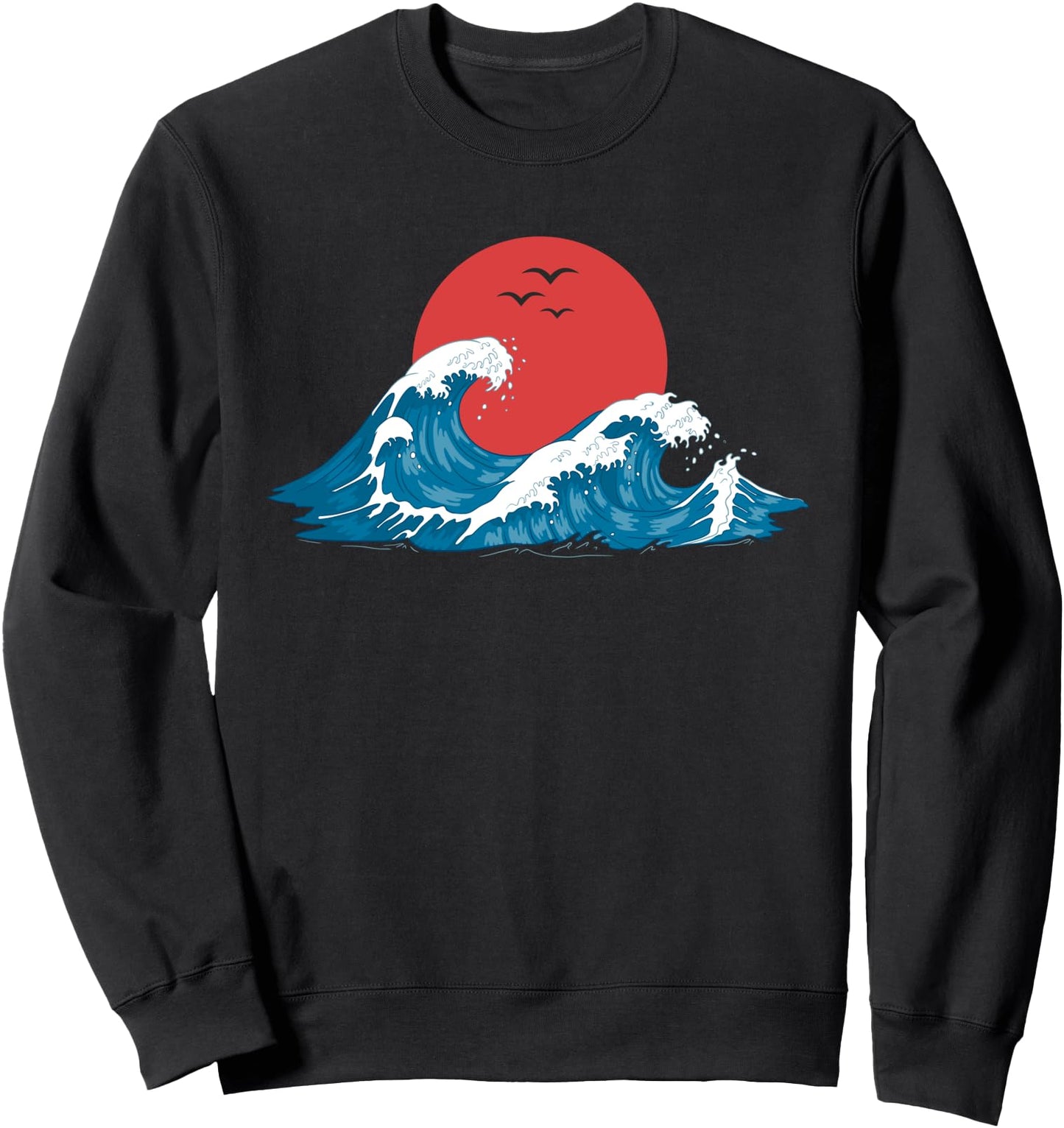 KANAGAWA JAPANESE THE GREAT WAVE Sweatshirt
