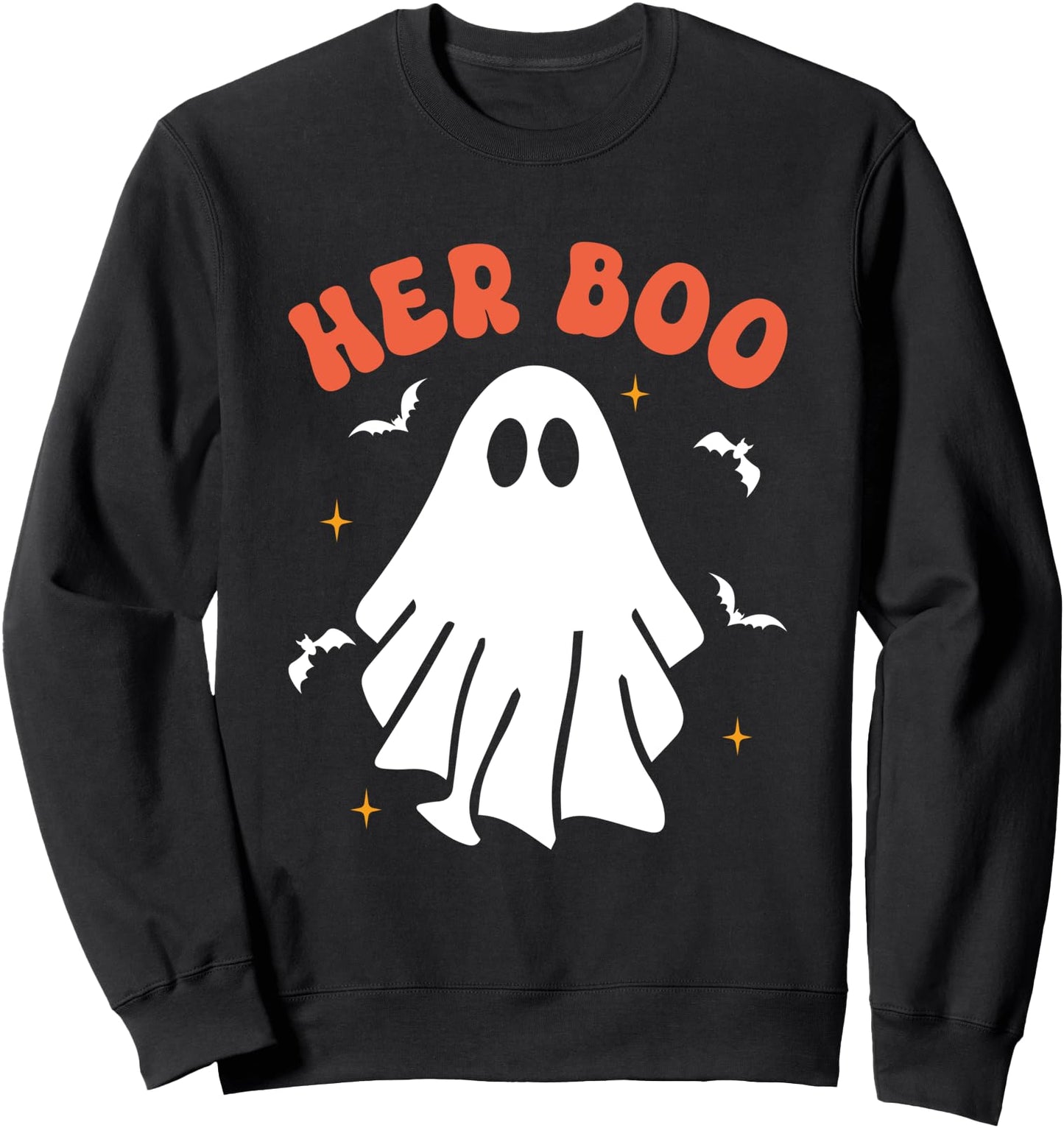 Her Boo & His Boo Funny Matching Halloween Pajama Couples Sweatshirt