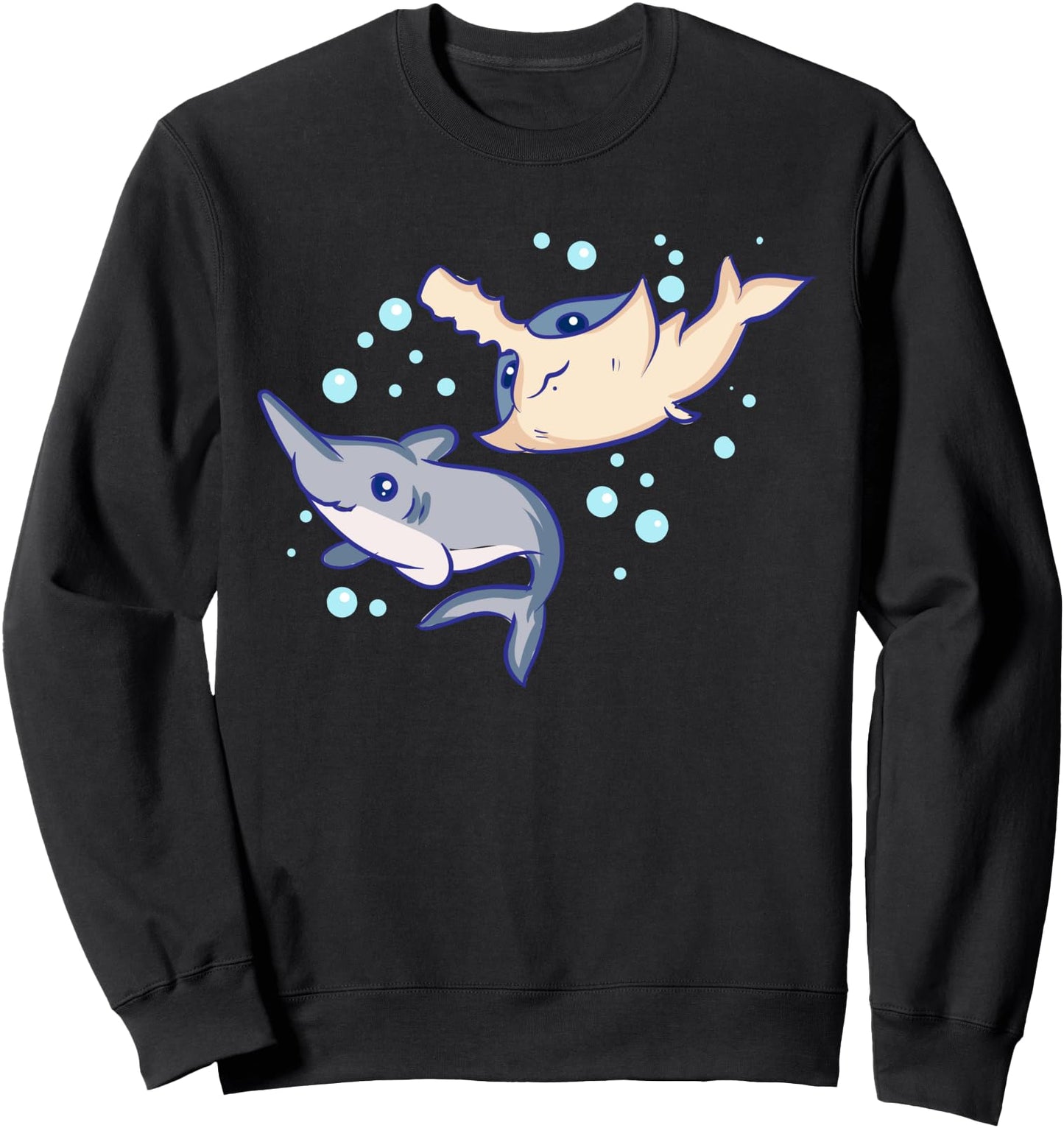 Cute Kawaii Anime Sharks - Shark Aesthetic Japanese Sweatshirt