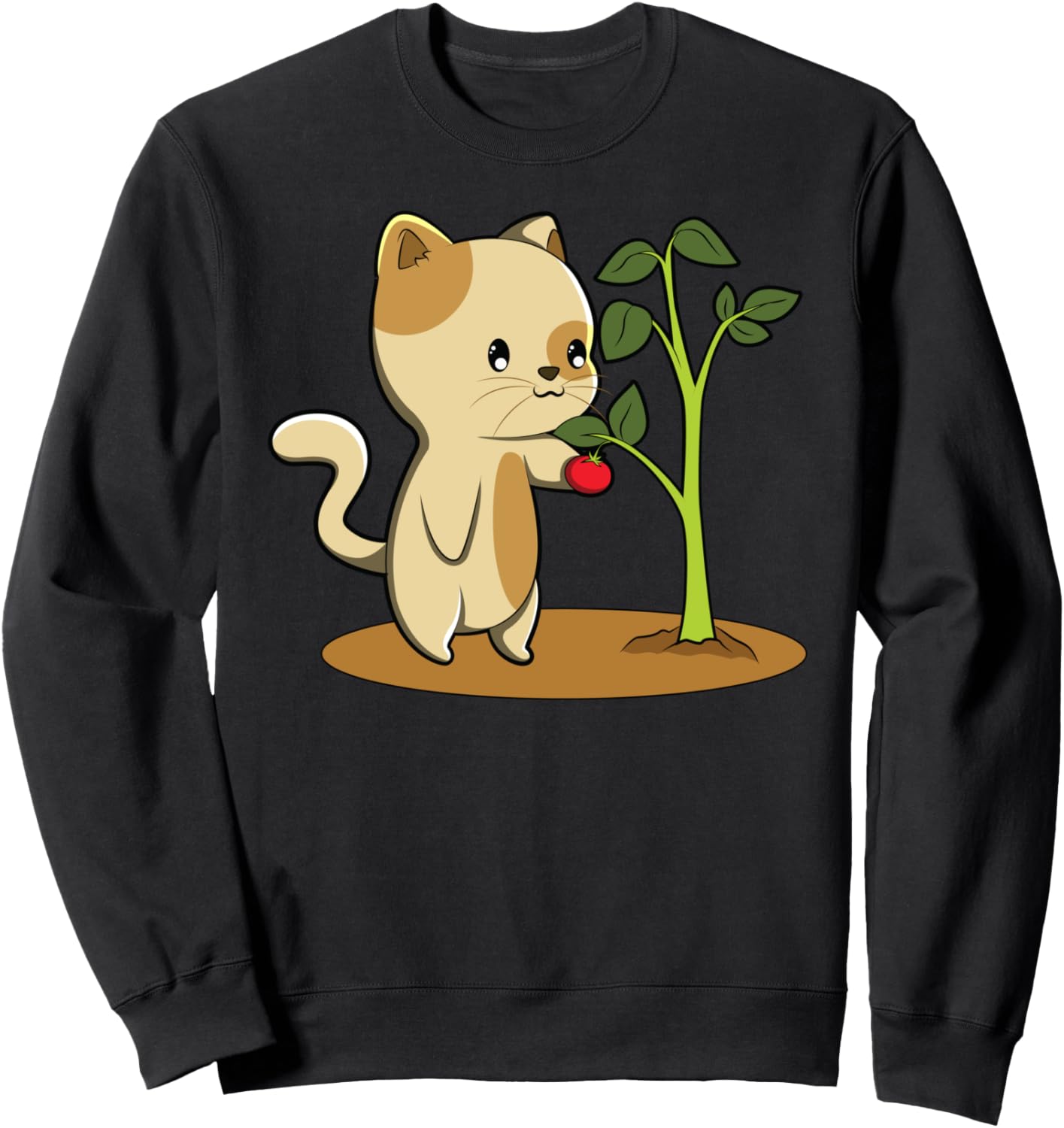 Cat Gardening Tomato Kawaii Anime Japanese Sweatshirt