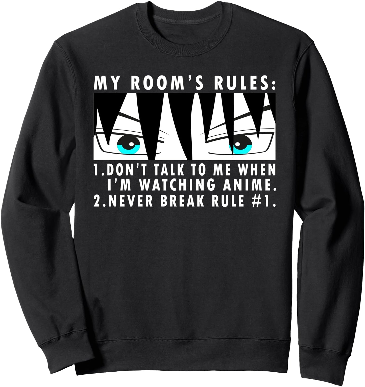 Funny Anime Kawaii Room Rule Japanese Girls Anime Teen Boys Sweatshirt