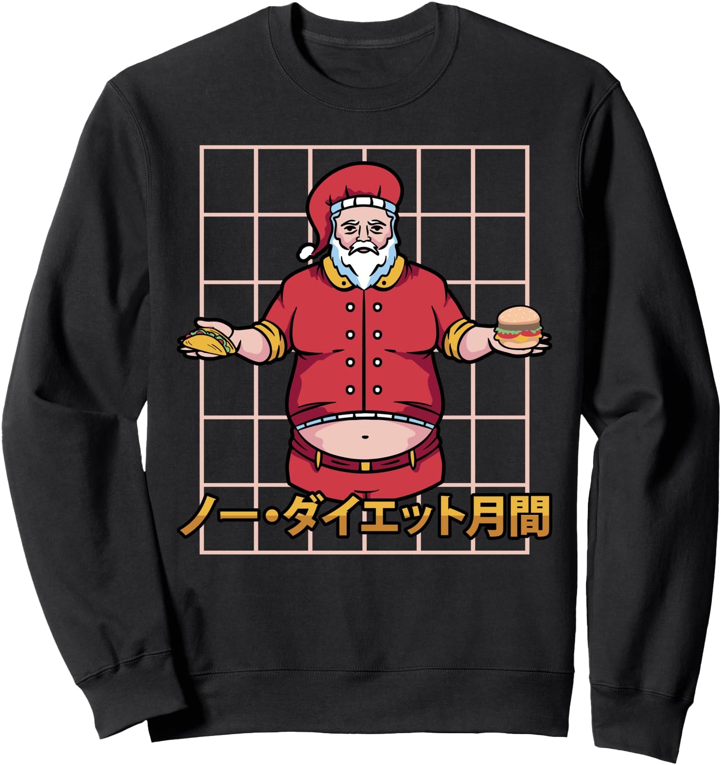 Anime Santa Claus - Christmas - Japanese Aesthetics - Cookie Sweatshirt