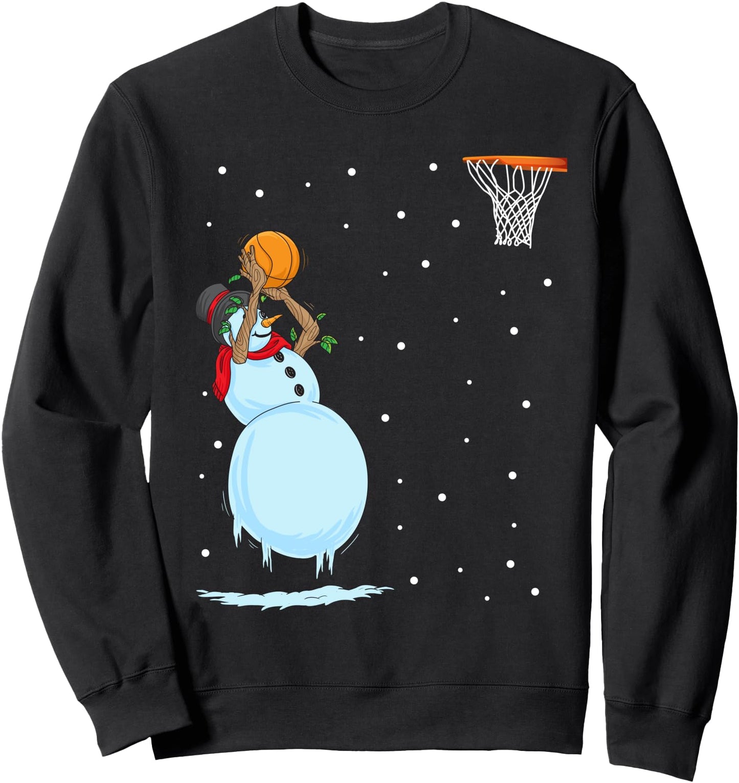 Funny Snowman Basketball Christmas Sweatshirt