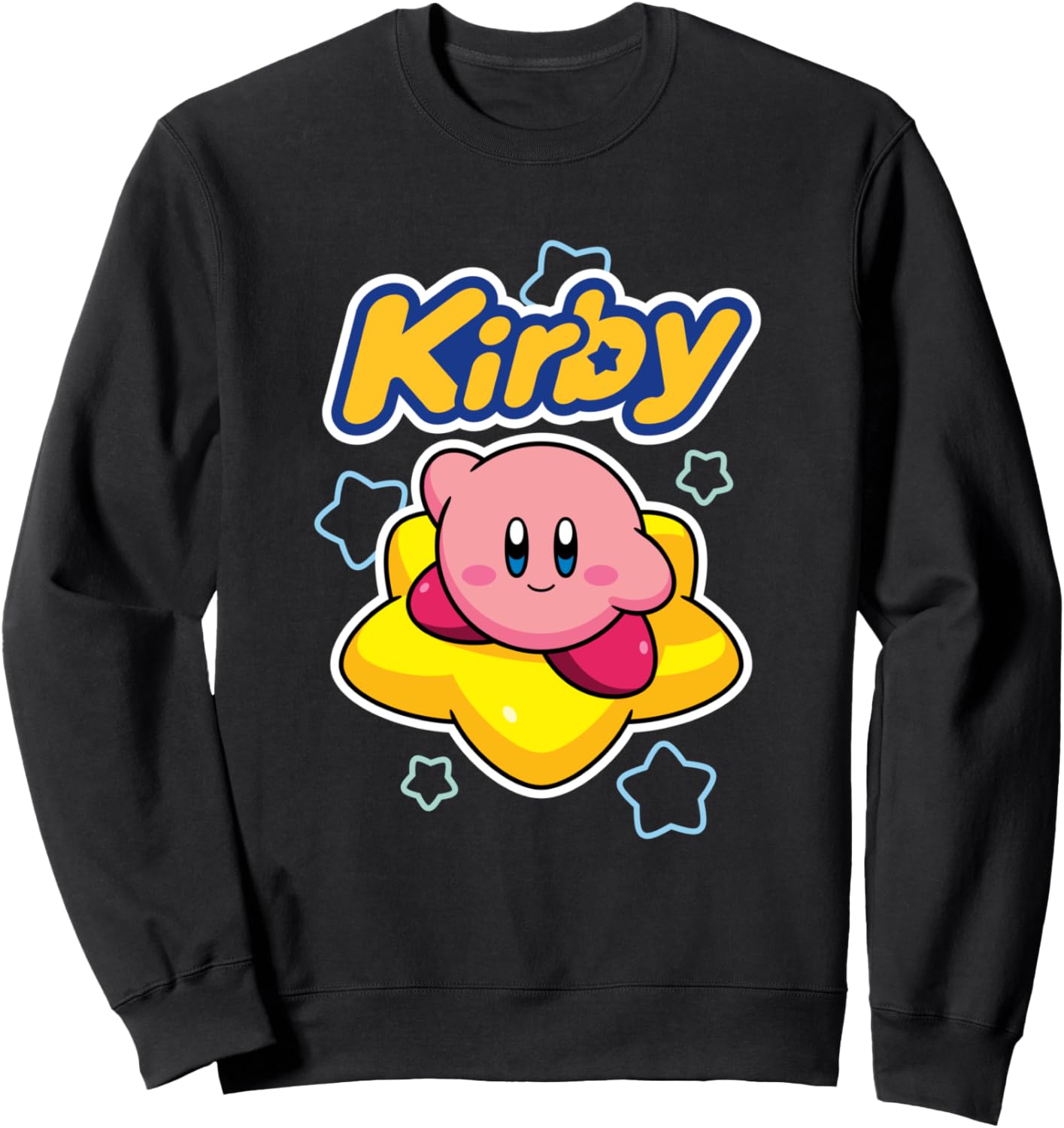 Kirby Nintendo Big Star Surfing Portrait Sweatshirt