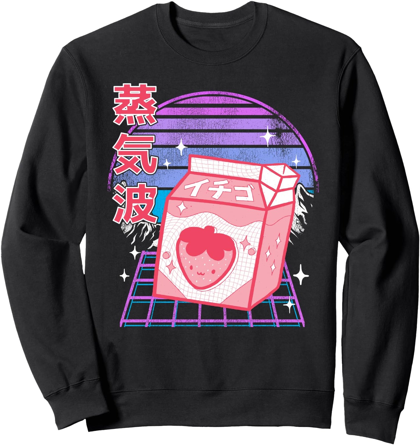 Otaku Pastel Goth Retrowave Japanese Kawaii Strawberry Milk Sweatshirt