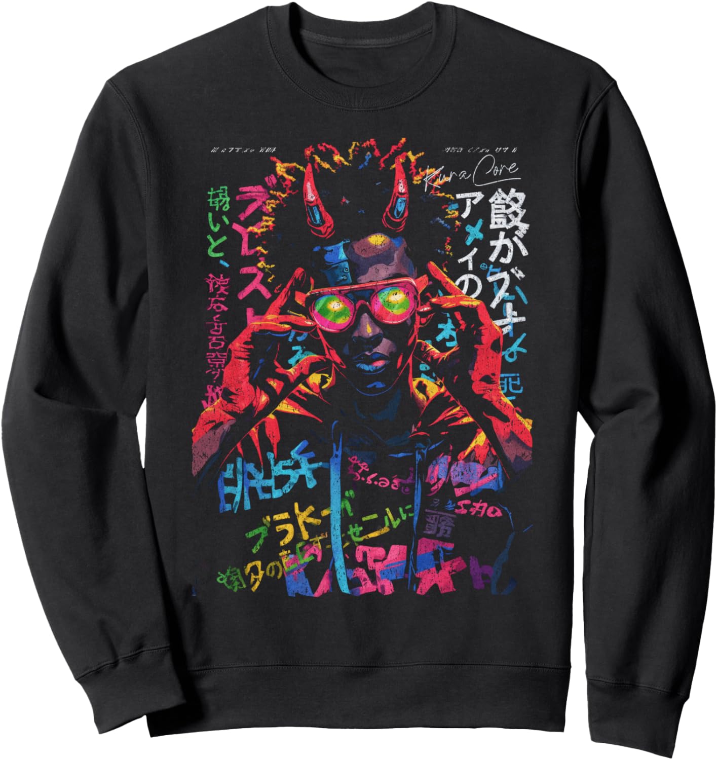 Japanese Streetwear Afro Cyberpunk Y2K Techwear Manga Anime Sweatshirt