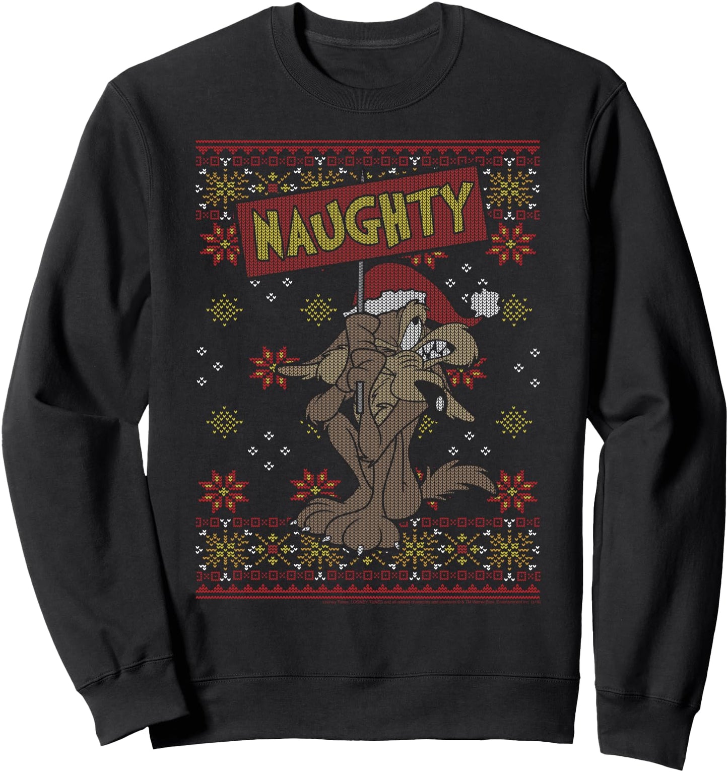 Looney Tunes Christmas Sweater Wile E. Coyote Naughty Sweatshirt