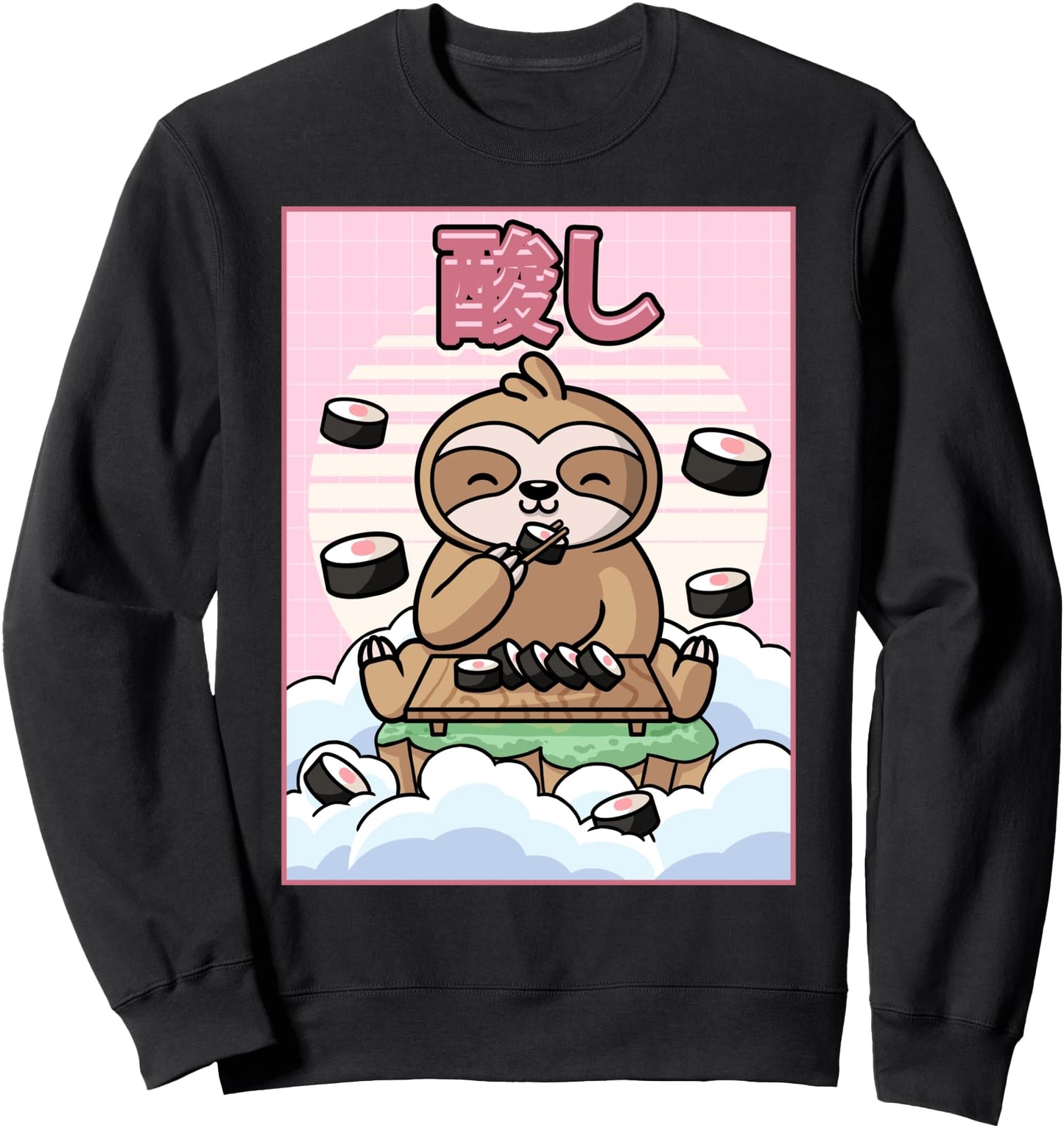 Cute Kawaii Sloth Sushi Japanese Aesthetic Sweatshirt
