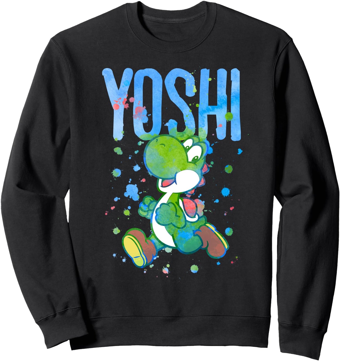Nintendo Super Mario Yoshi Watercolor Splash Sweatshirt Sweatshirt