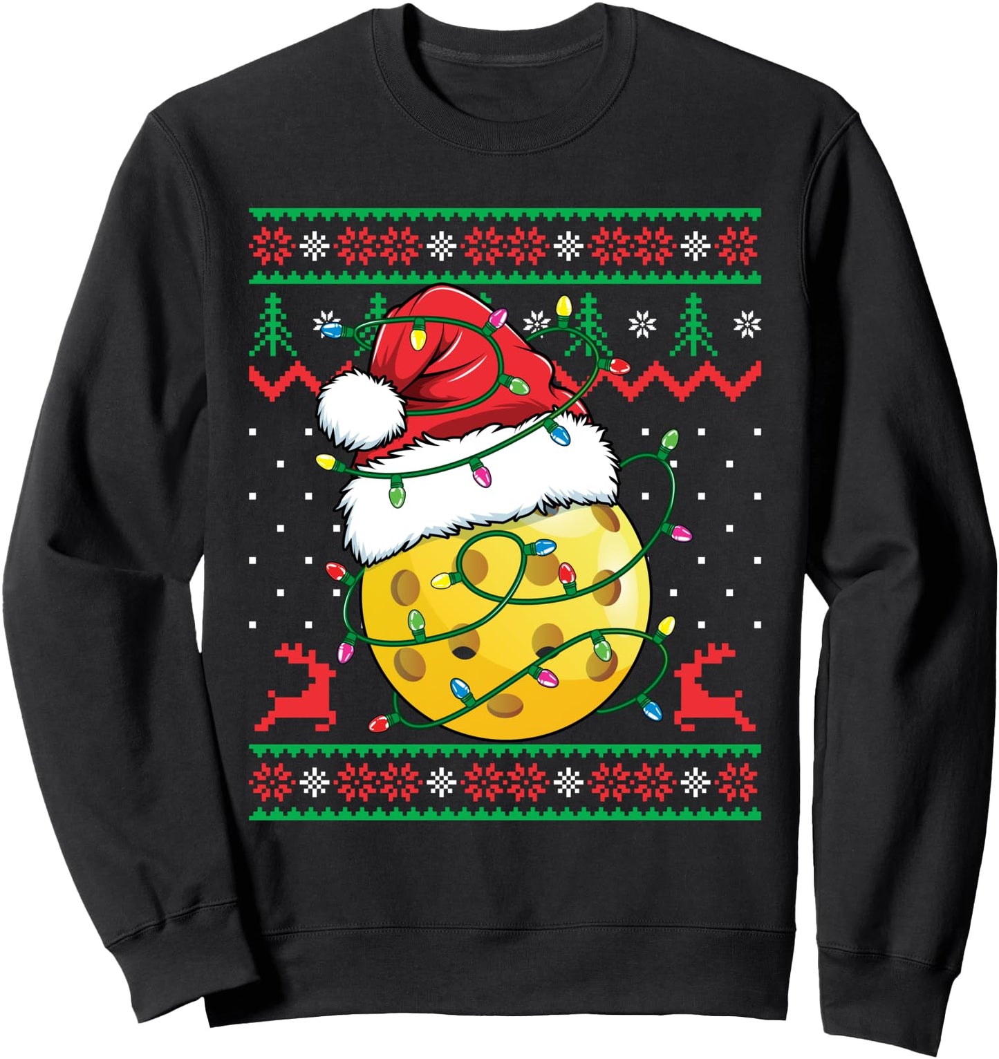 Funny Pickleball Ugly Christmas Sweater Womens Mens Xmas Sweatshirt