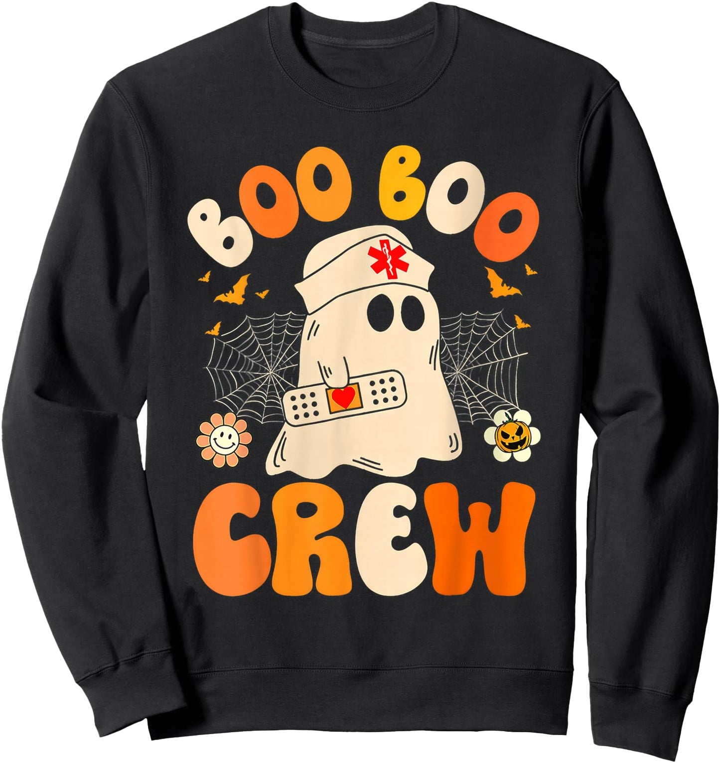 Groovy Boo Boo Crew Nurse Ghost Halloween Nurse Sweatshirt