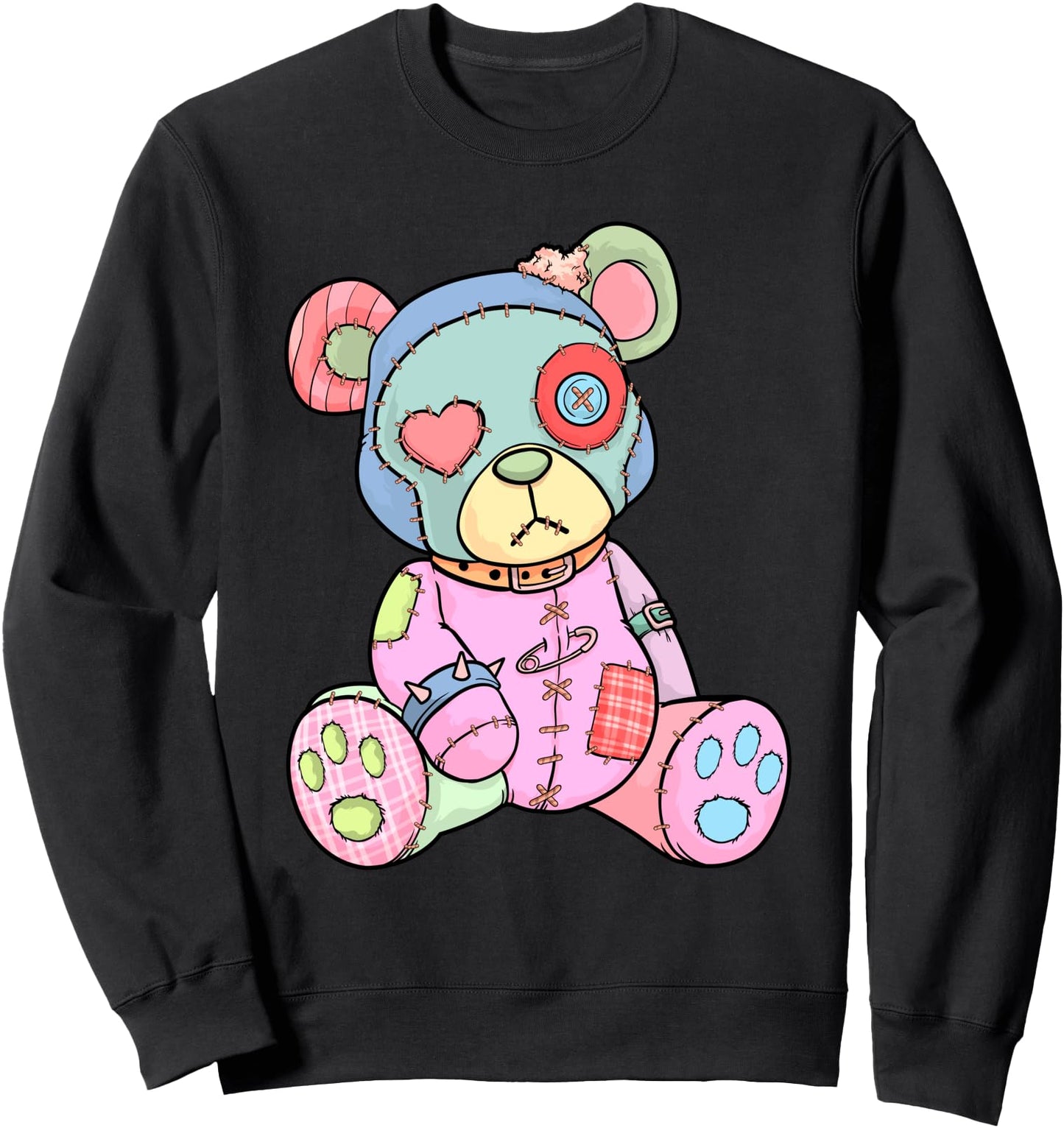 Pastel Goth Teddy Bear Japanese Anime Kawaii Menhera Sweatshirt