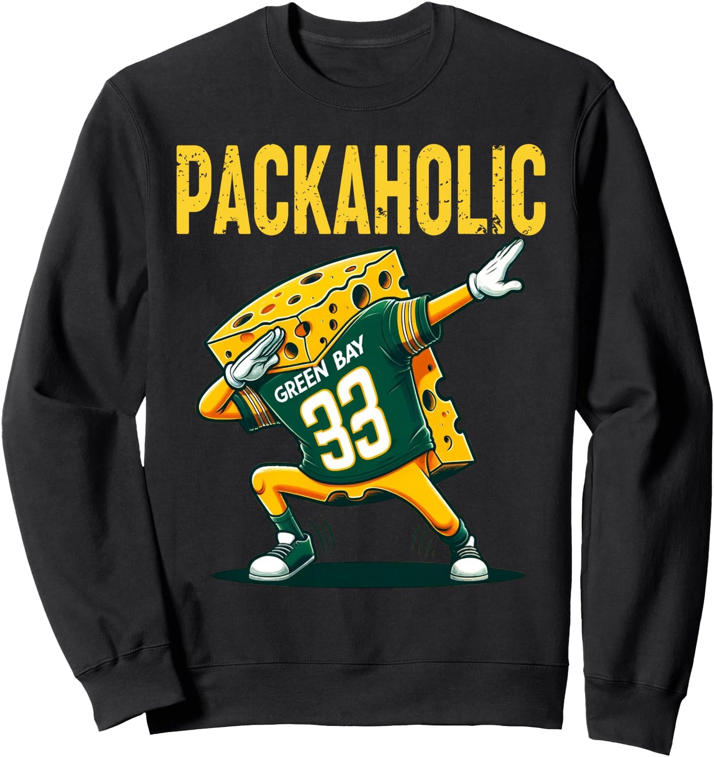 Funny Packaholic Green Bay Cheese Dabbing Cute Cheese Foodie Sweatshirt