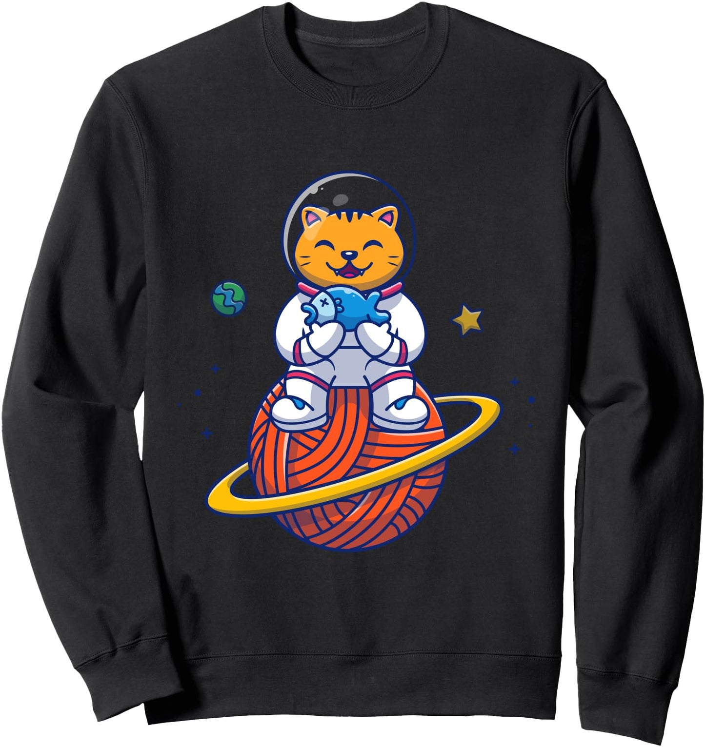 Cool Funny Astronaut Cat, Enjoy Wear Space Japanese Cat Fun Sweatshirt