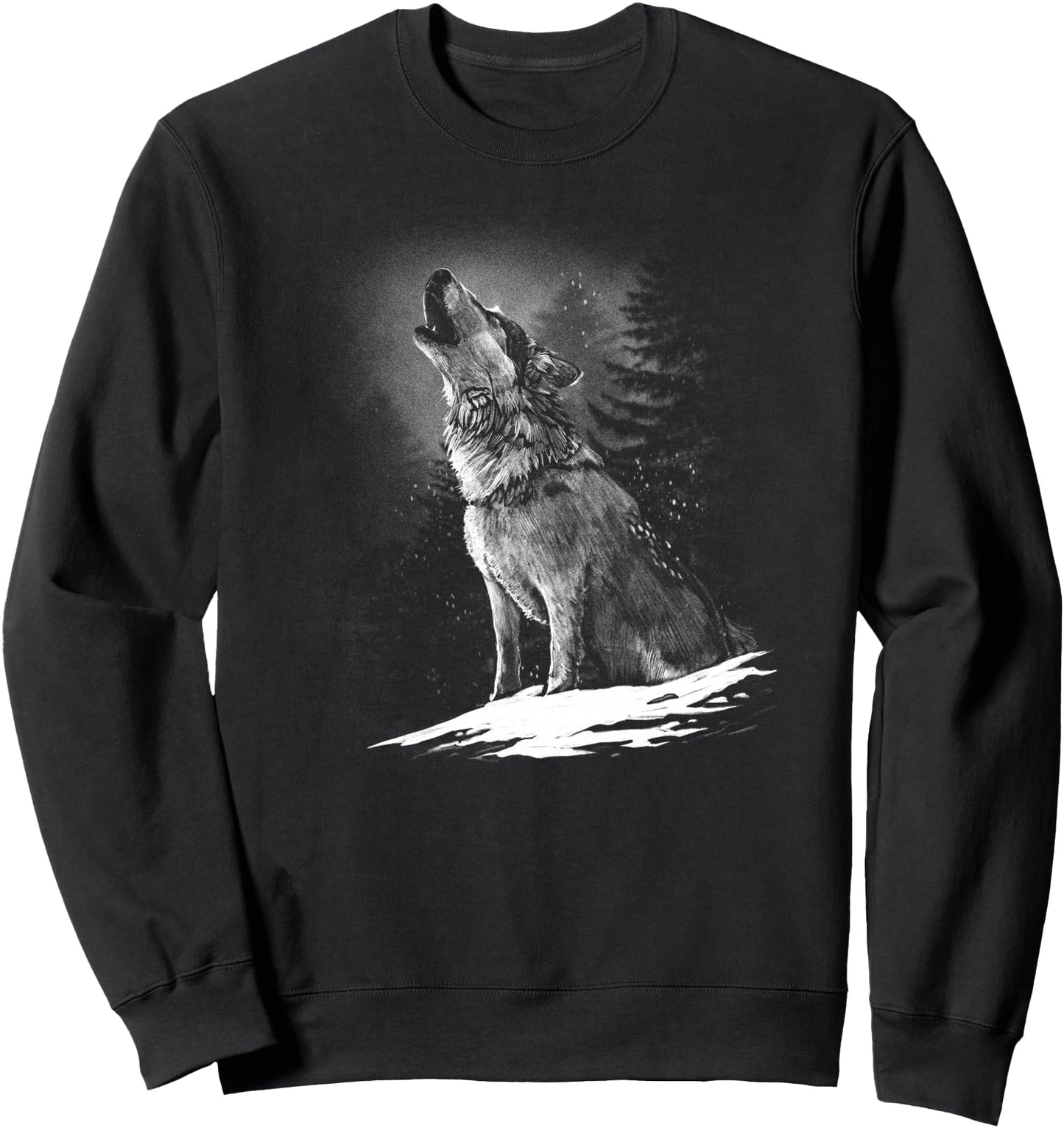 Howling wolf in the Snow Sweatshirt
