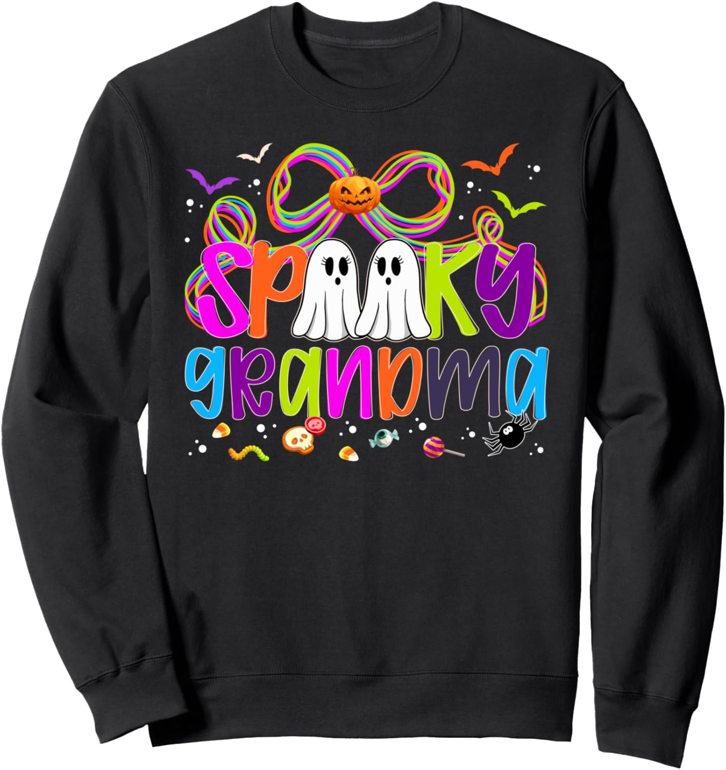 Spooky Grandma Halloween Grandmother Coquette Sweatshirt