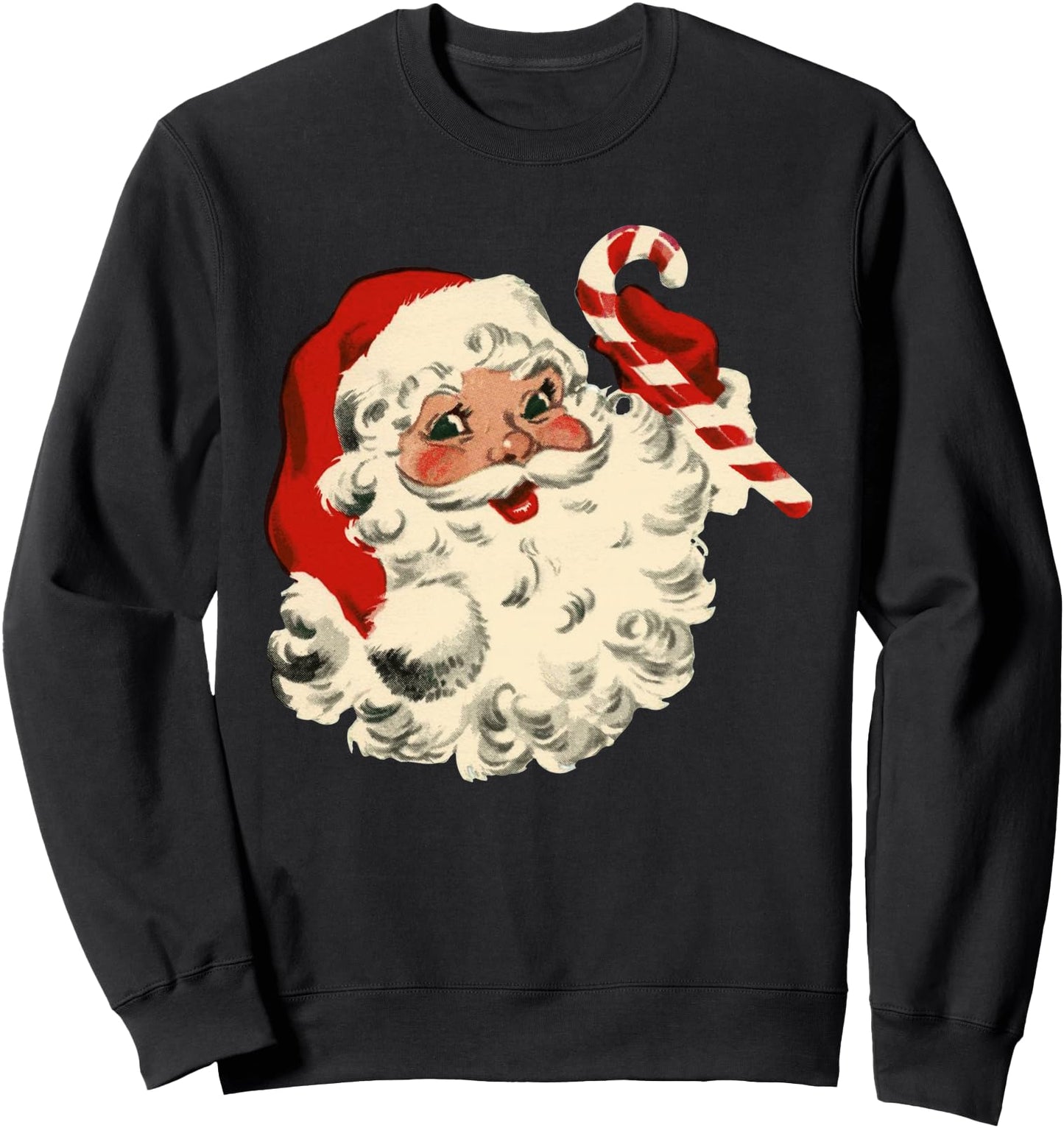 Vintage Christmas Santa Claus Face Funny Old Fashioned Xmas Sweatshirt