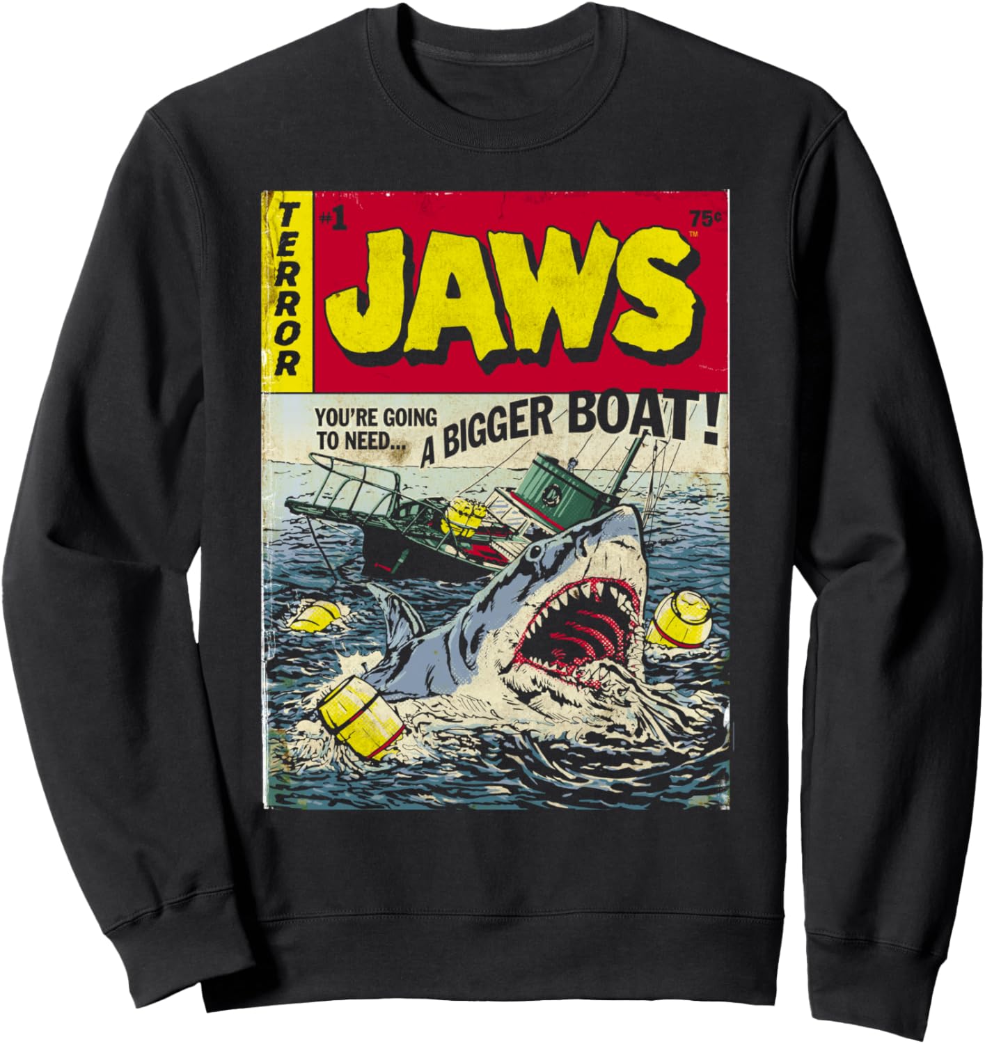 Jaws Pulp Attack Comic Cover Sweatshirt