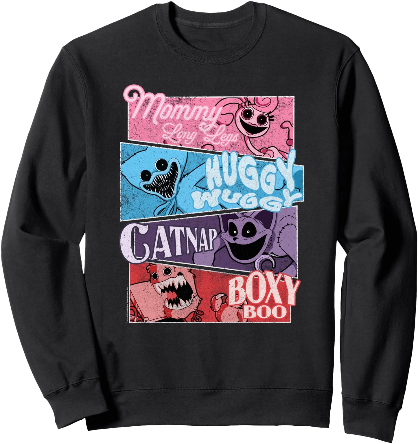 Poppy Playtime Best Friends Forever Distressed Group Shot Sweatshirt