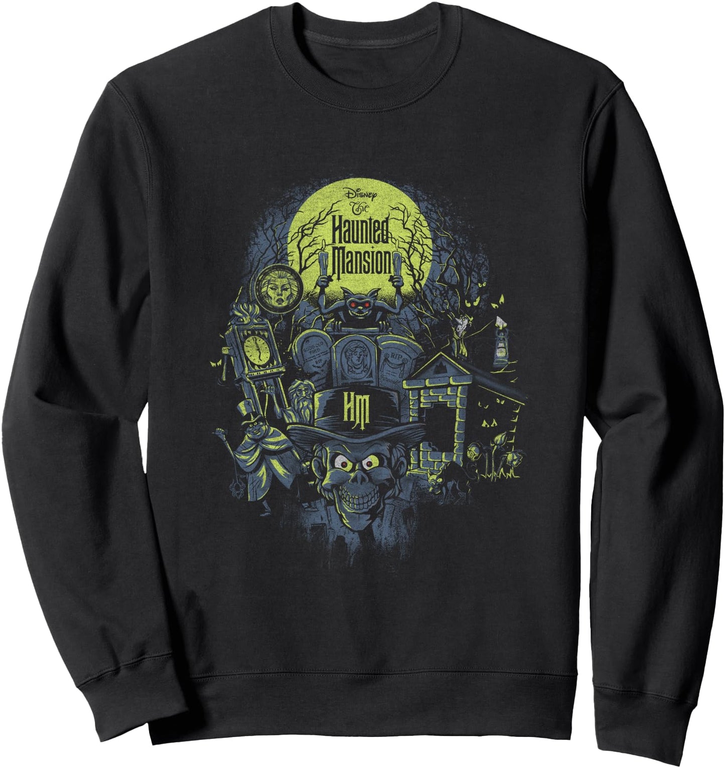 The Haunted Mansion Halloween Haunted Montage Retro Poster Sweatshirt