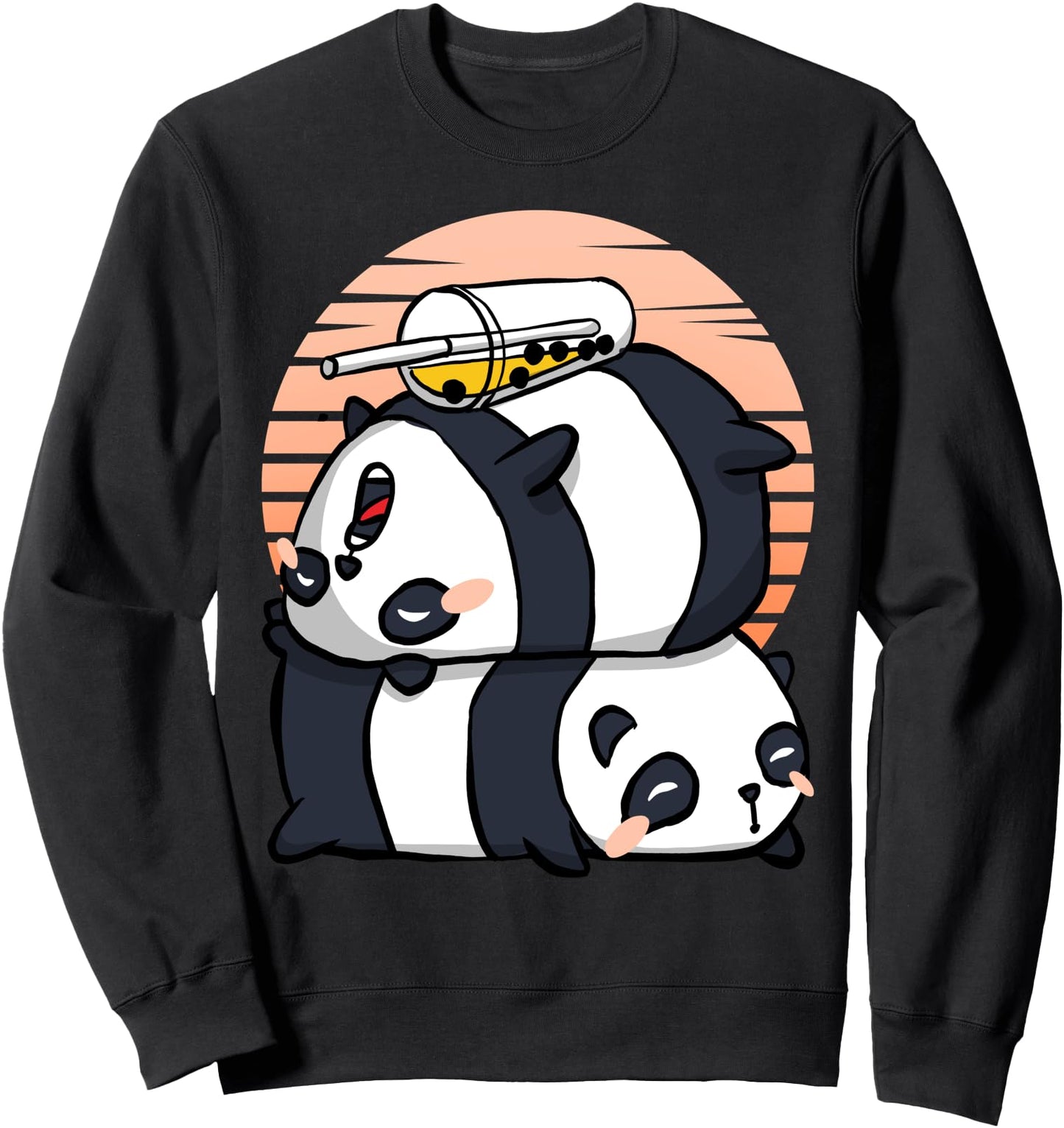 Funny Kawaii Pandas Boba Bubble Tea Japanese Anime Gifts Sweatshirt